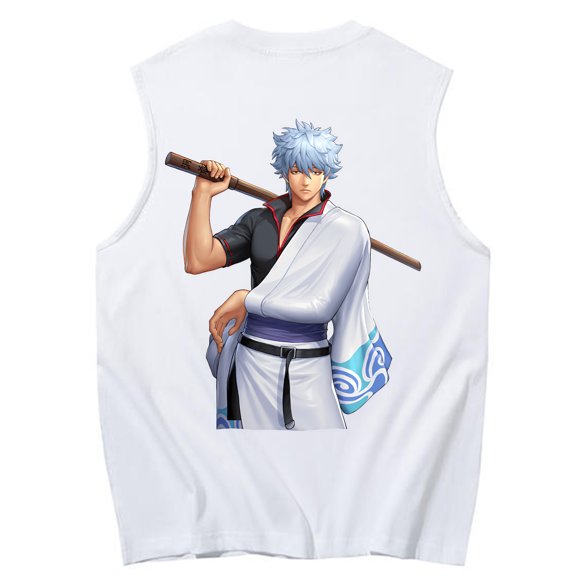 （画像用） ぎんたま 坂田銀時（さかたぎんとき） 神楽 志村新八（しむら しんぱち） GINTAMA Sakata Gintoki Kagura Shimura Shinpachi コットン100％タンクトップ（背面プリント）