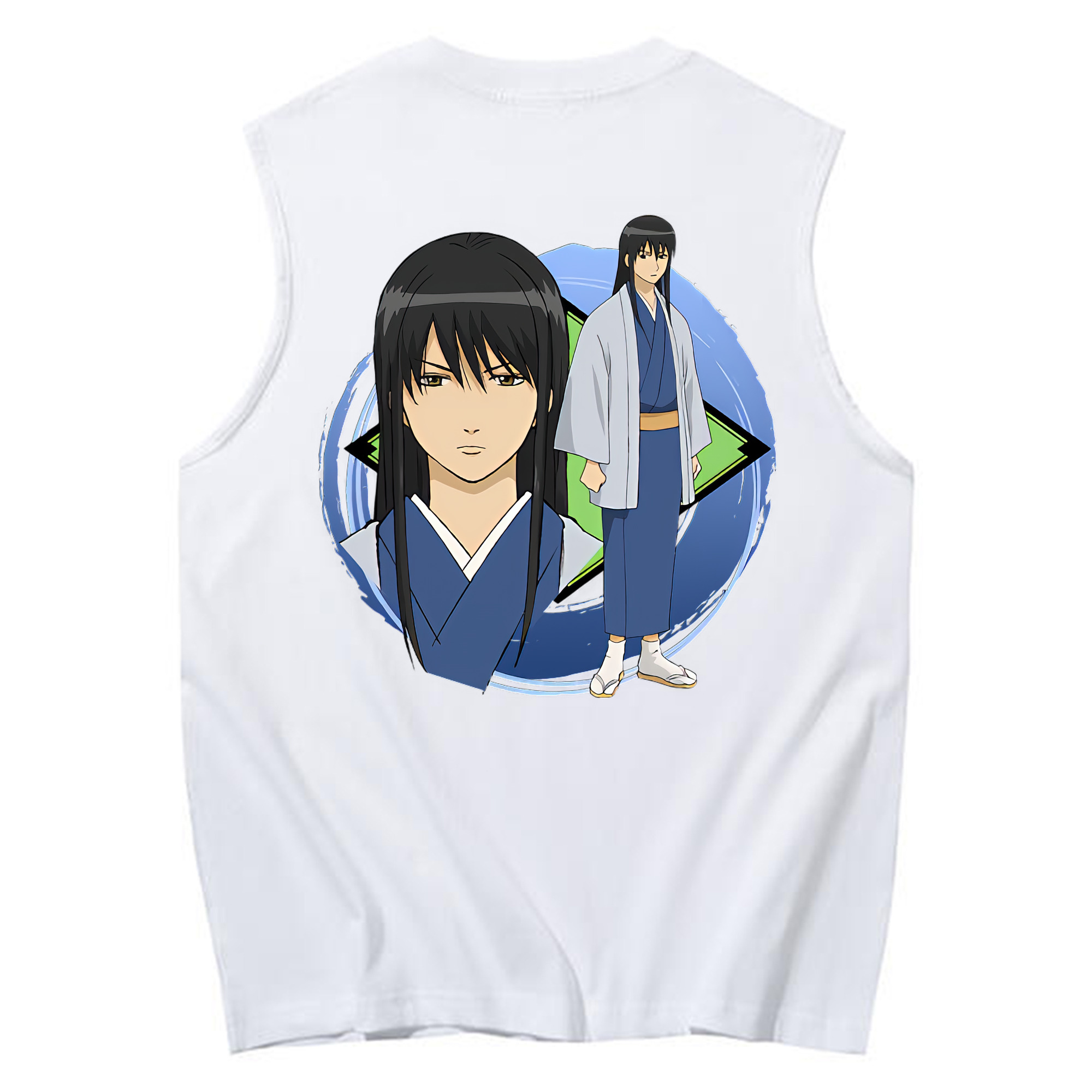 （画像用） ぎんたま 坂田銀時（さかたぎんとき） 神楽 志村新八（しむら しんぱち） GINTAMA Sakata Gintoki Kagura Shimura Shinpachi コットン100％タンクトップ（背面プリント）