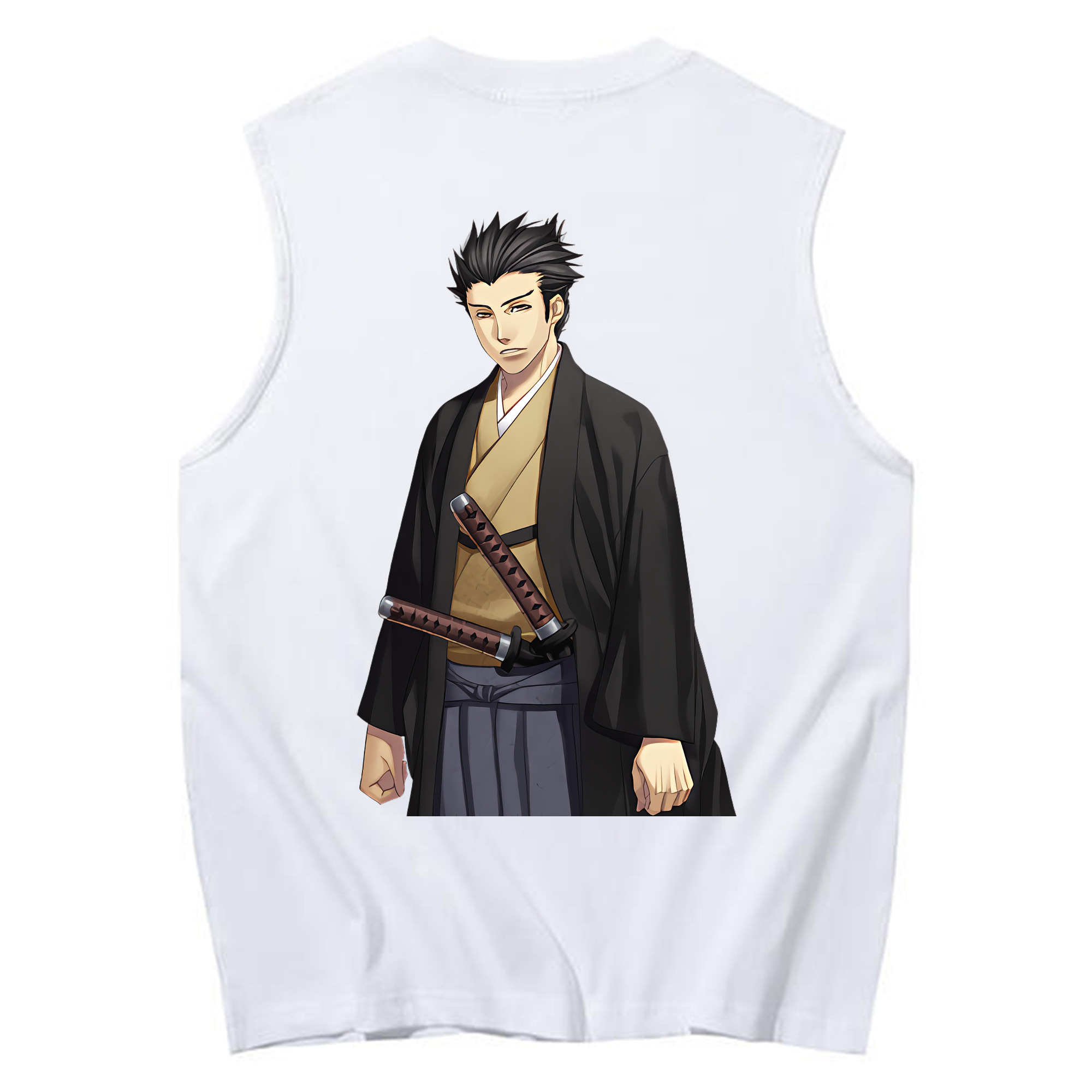 （画像用） ぎんたま 坂田銀時（さかたぎんとき） 神楽 志村新八（しむら しんぱち） GINTAMA Sakata Gintoki Kagura Shimura Shinpachi コットン100％タンクトップ（背面プリント）