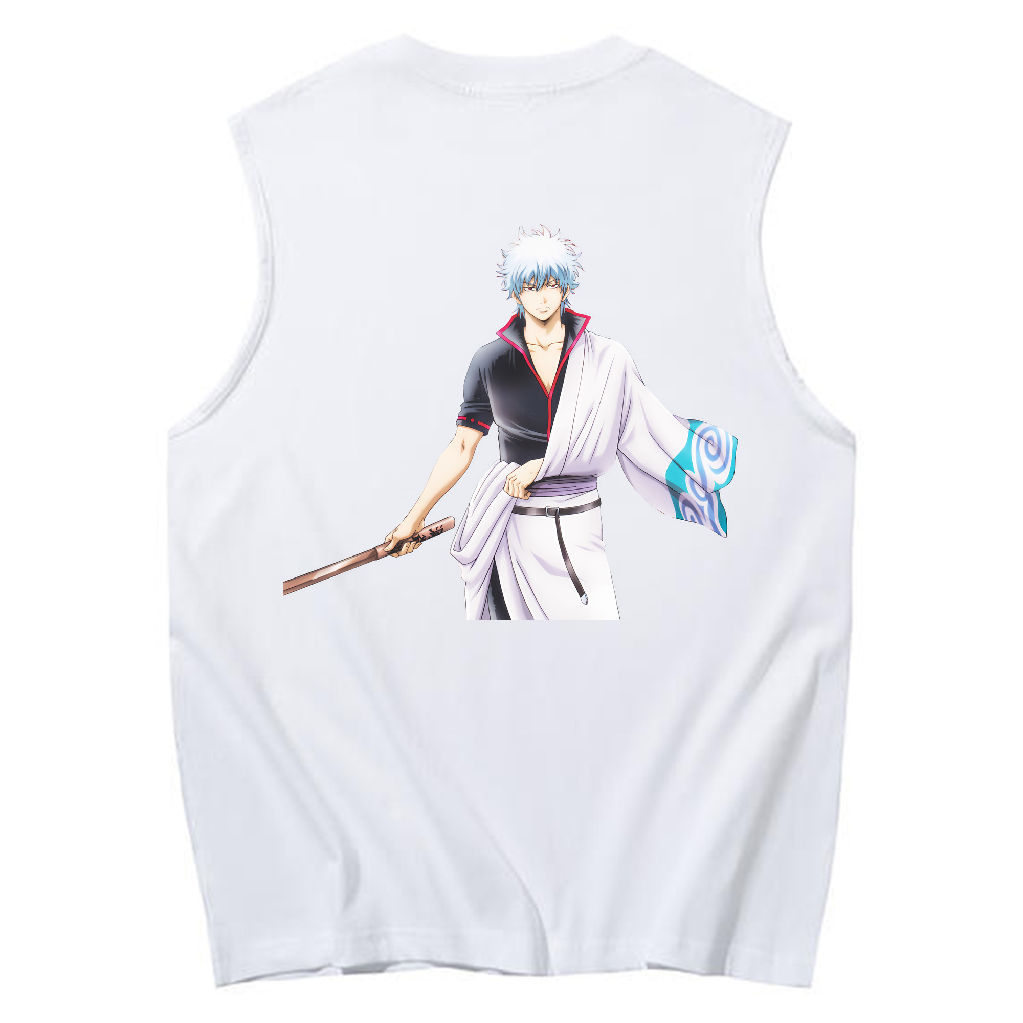 （画像用） ぎんたま 坂田銀時（さかたぎんとき） 神楽 志村新八（しむら しんぱち） GINTAMA Sakata Gintoki Kagura Shimura Shinpachi コットン100％タンクトップ（背面プリント）