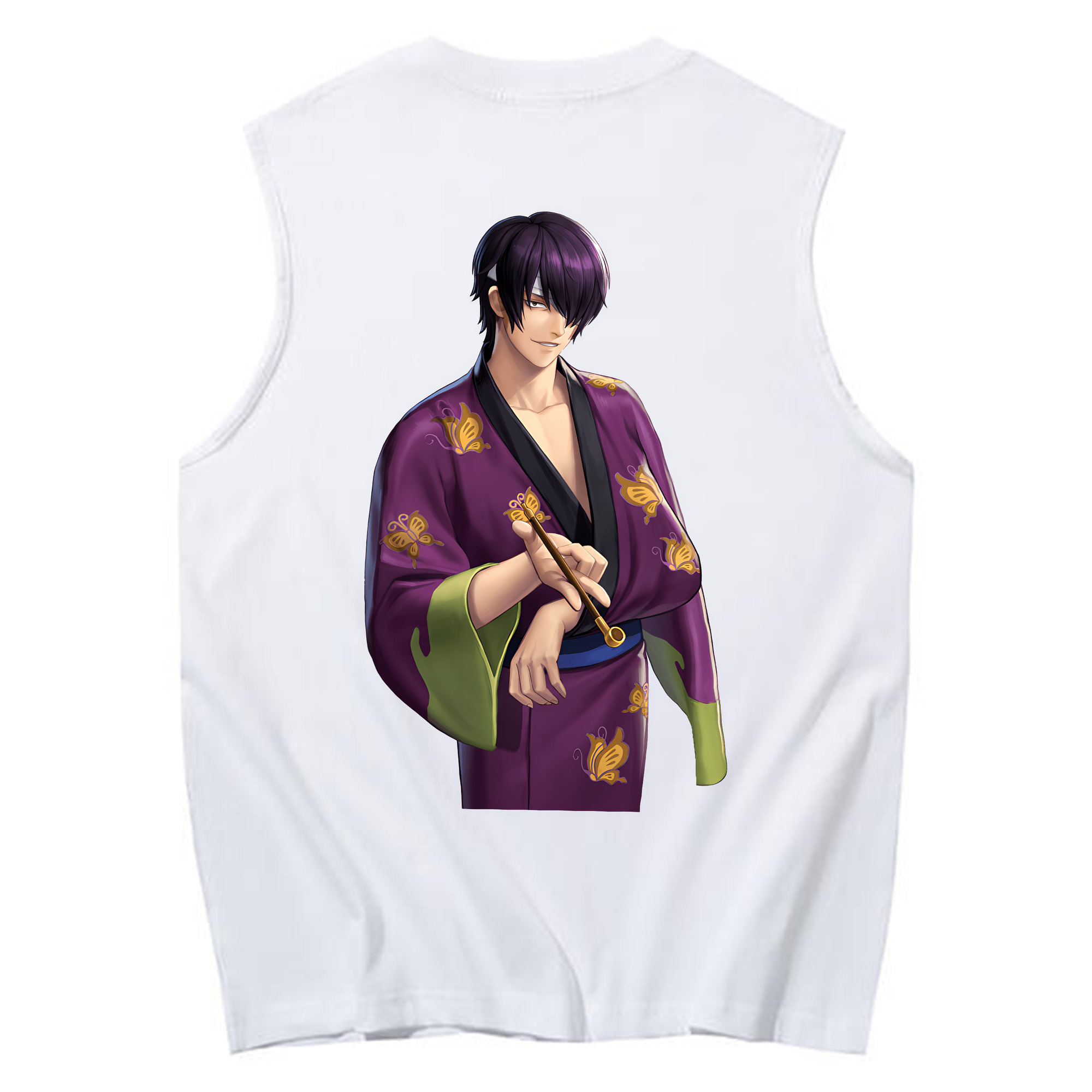 （画像用） ぎんたま 坂田銀時（さかたぎんとき） 神楽 志村新八（しむら しんぱち） GINTAMA Sakata Gintoki Kagura Shimura Shinpachi コットン100％タンクトップ（背面プリント）