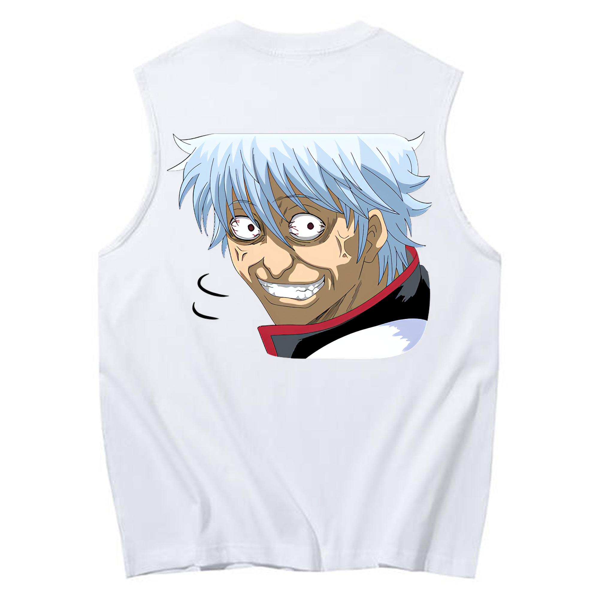 （画像用） ぎんたま 坂田銀時（さかたぎんとき） 神楽 志村新八（しむら しんぱち） GINTAMA Sakata Gintoki Kagura Shimura Shinpachi コットン100％タンクトップ（背面プリント）