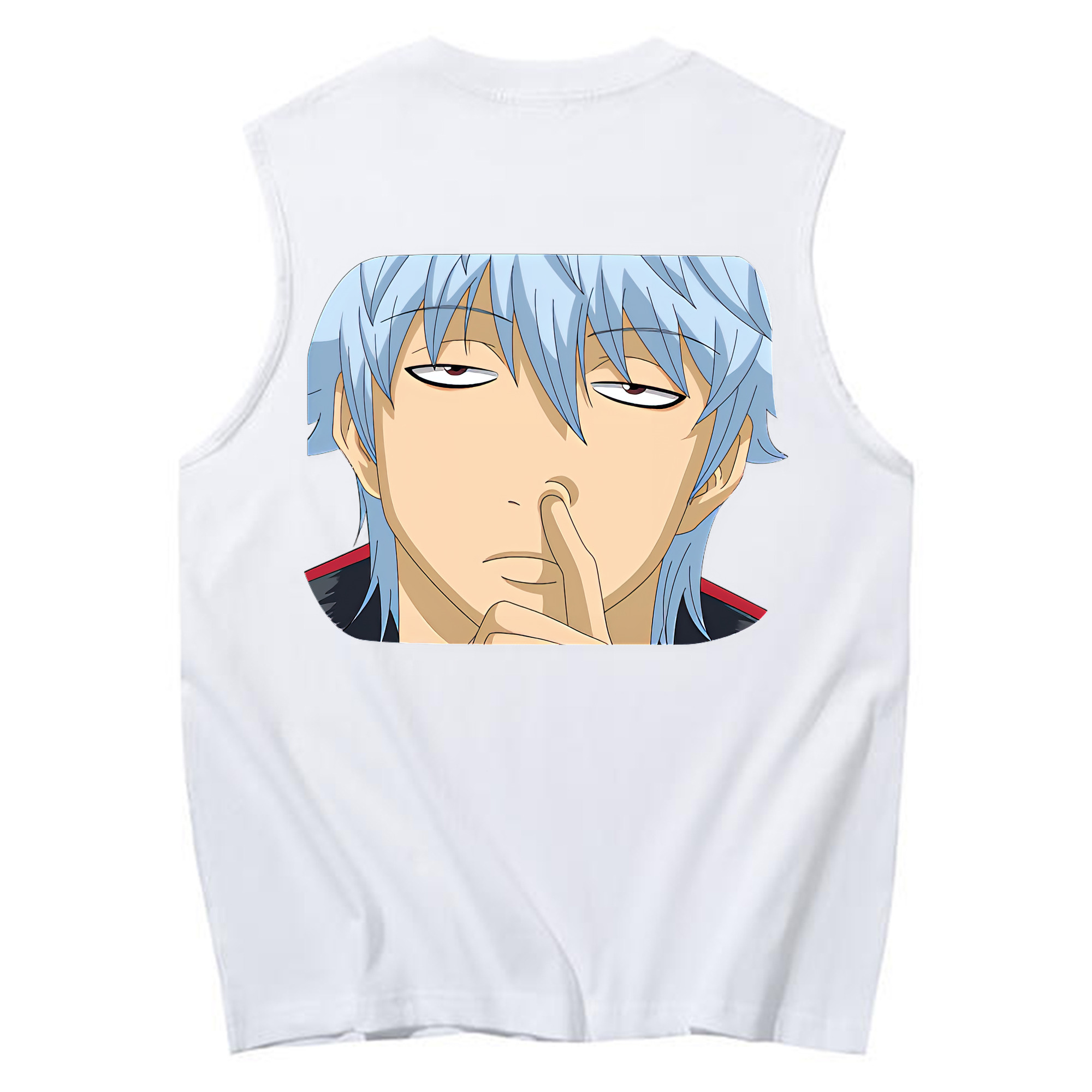 （画像用） ぎんたま 坂田銀時（さかたぎんとき） 神楽 志村新八（しむら しんぱち） GINTAMA Sakata Gintoki Kagura Shimura Shinpachi コットン100％タンクトップ（背面プリント）