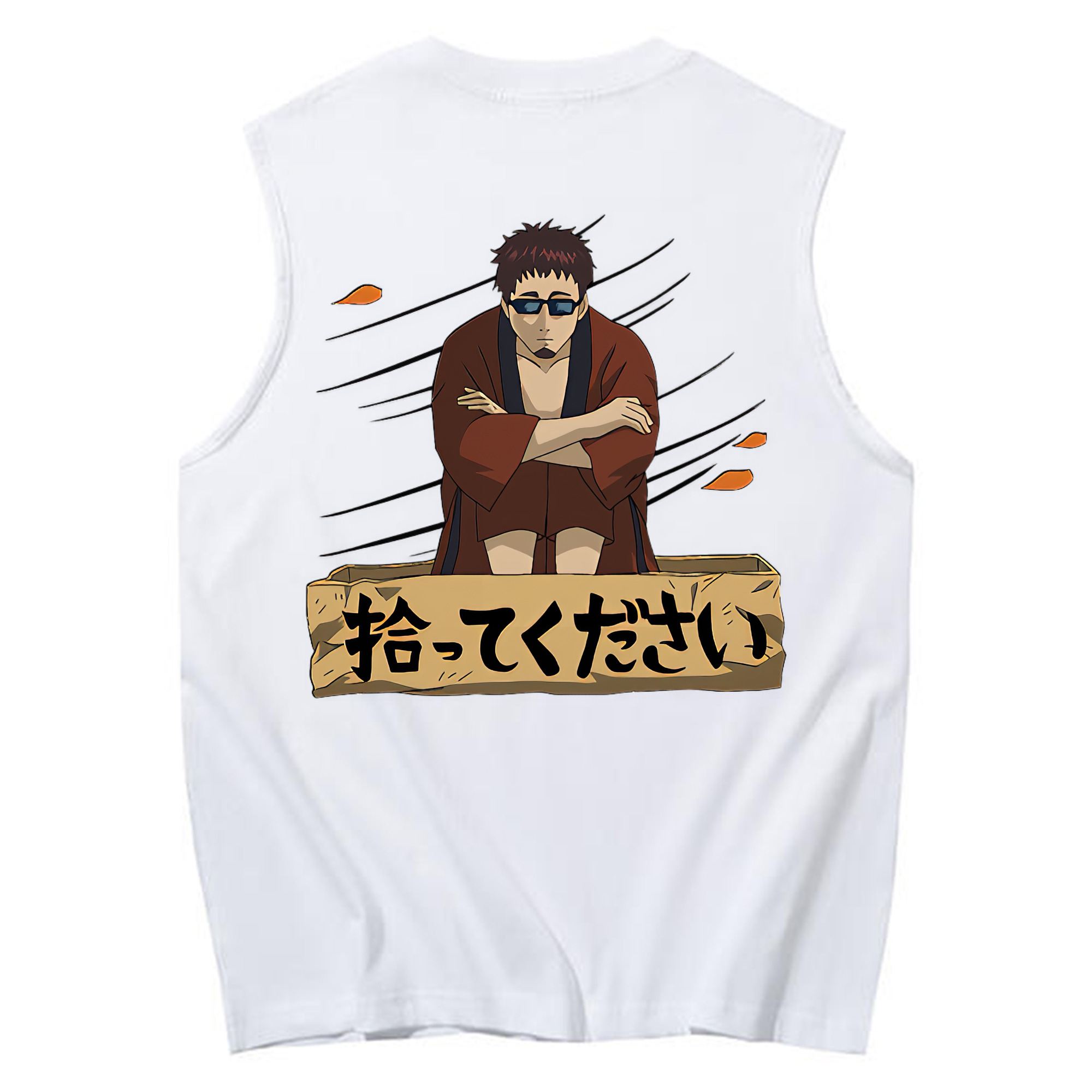 （画像用） ぎんたま 坂田銀時（さかたぎんとき） 神楽 志村新八（しむら しんぱち） GINTAMA Sakata Gintoki Kagura Shimura Shinpachi コットン100％タンクトップ（背面プリント）