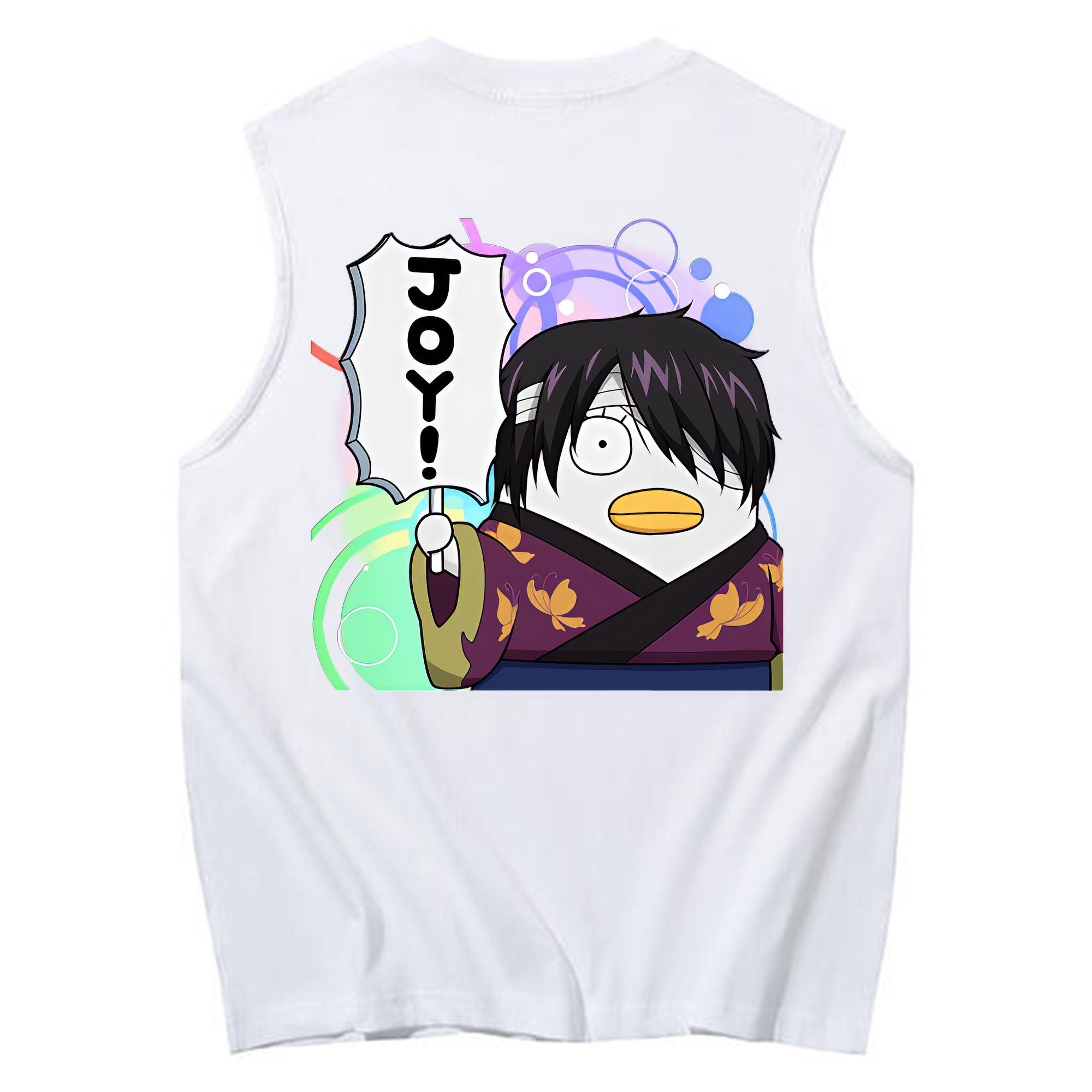 （画像用） ぎんたま 坂田銀時（さかたぎんとき） 神楽 志村新八（しむら しんぱち） GINTAMA Sakata Gintoki Kagura Shimura Shinpachi コットン100％タンクトップ（背面プリント）
