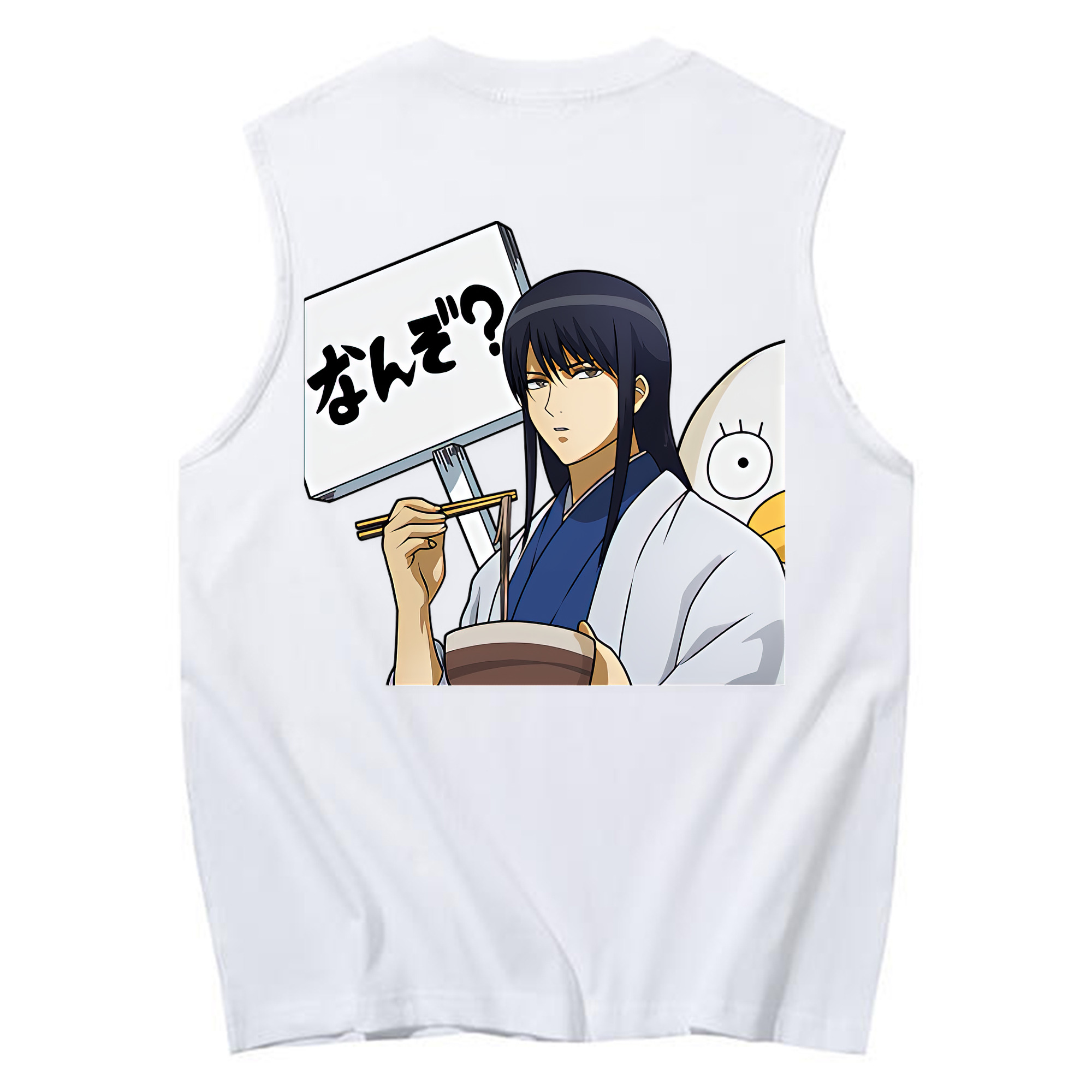 （画像用） ぎんたま 坂田銀時（さかたぎんとき） 神楽 志村新八（しむら しんぱち） GINTAMA Sakata Gintoki Kagura Shimura Shinpachi コットン100％タンクトップ（背面プリント）