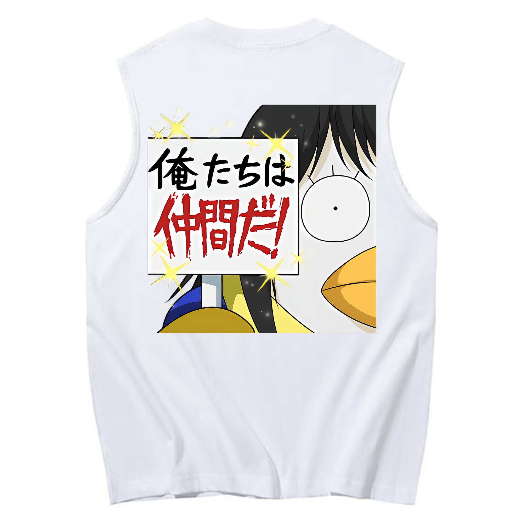 （画像用） ぎんたま 坂田銀時（さかたぎんとき） 神楽 志村新八（しむら しんぱち） GINTAMA Sakata Gintoki Kagura Shimura Shinpachi コットン100％タンクトップ（背面プリント）