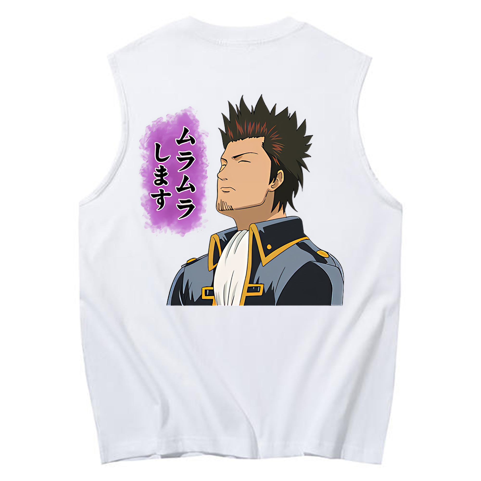 （画像用） ぎんたま 坂田銀時（さかたぎんとき） 神楽 志村新八（しむら しんぱち） GINTAMA Sakata Gintoki Kagura Shimura Shinpachi コットン100％タンクトップ（背面プリント）