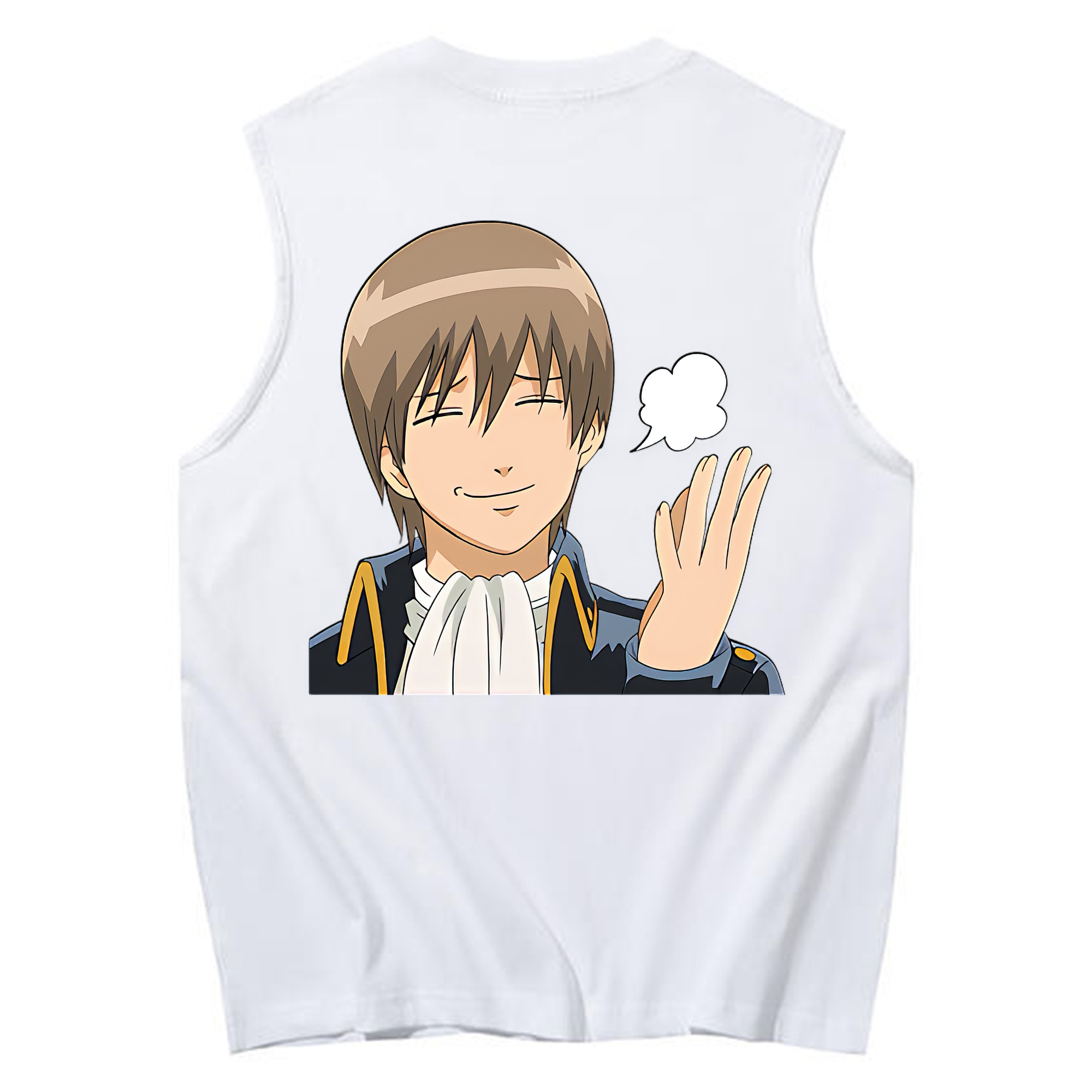 （画像用） ぎんたま 坂田銀時（さかたぎんとき） 神楽 志村新八（しむら しんぱち） GINTAMA Sakata Gintoki Kagura Shimura Shinpachi コットン100％タンクトップ（背面プリント）