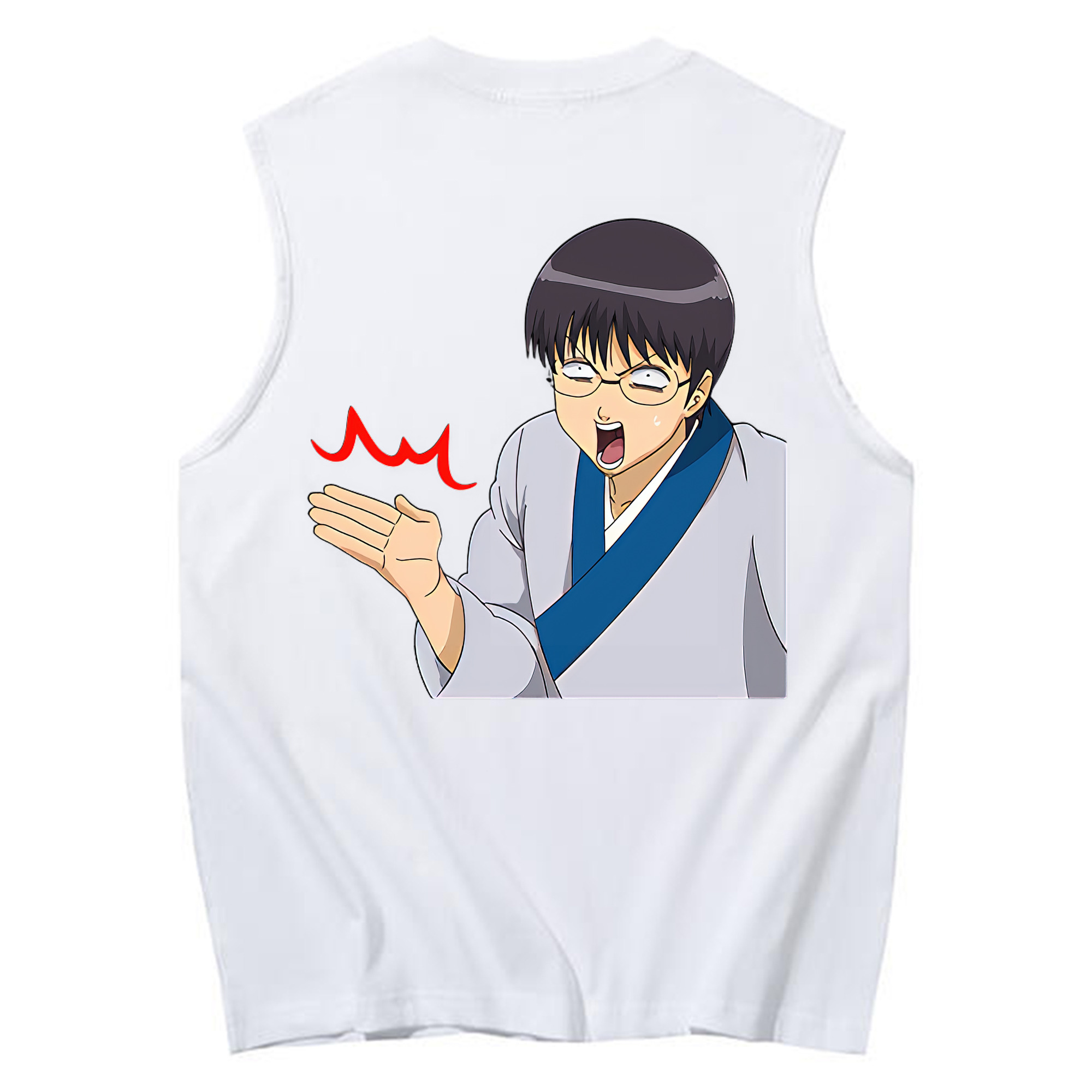 （画像用） ぎんたま 坂田銀時（さかたぎんとき） 神楽 志村新八（しむら しんぱち） GINTAMA Sakata Gintoki Kagura Shimura Shinpachi コットン100％タンクトップ（背面プリント）