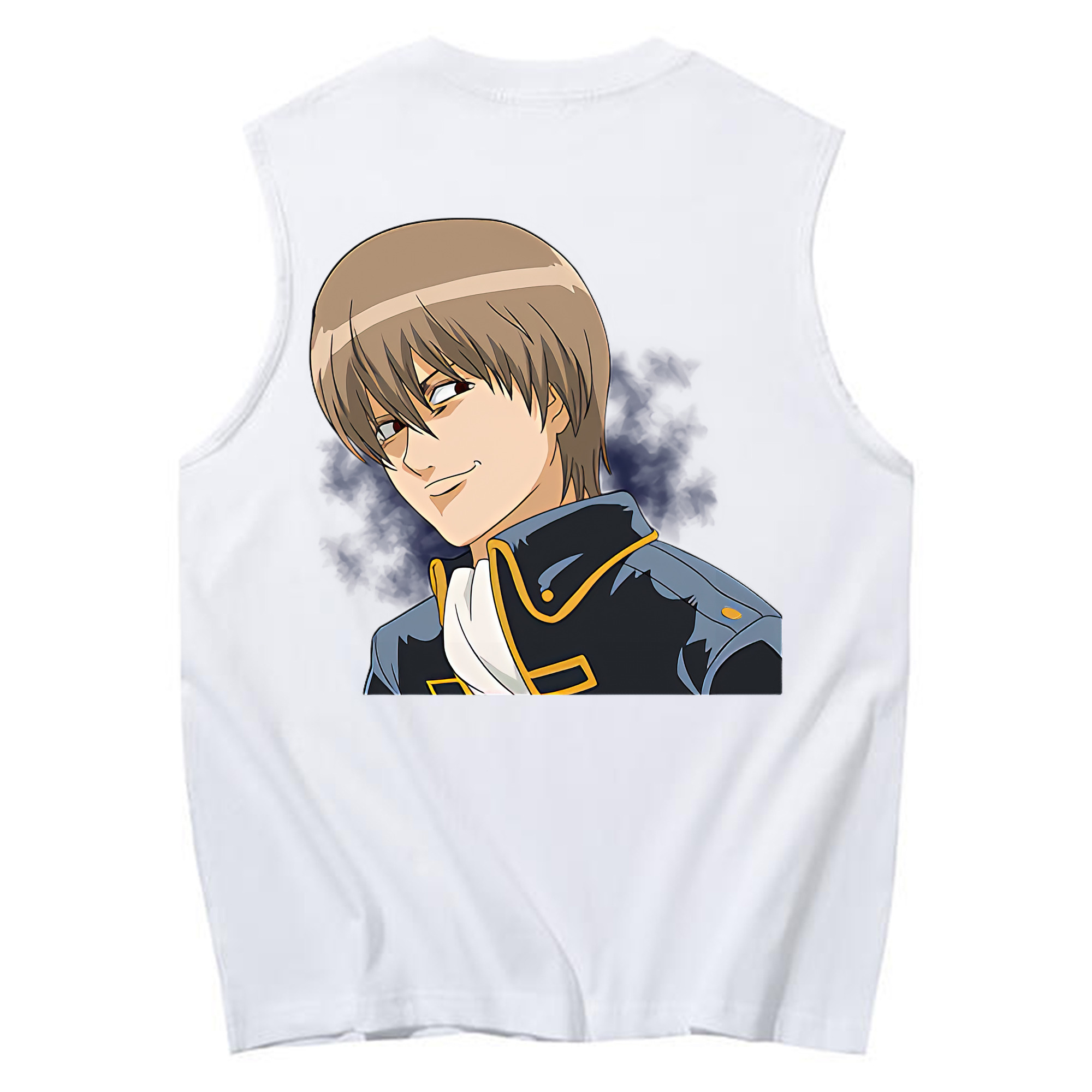 （画像用） ぎんたま 坂田銀時（さかたぎんとき） 神楽 志村新八（しむら しんぱち） GINTAMA Sakata Gintoki Kagura Shimura Shinpachi コットン100％タンクトップ（背面プリント）