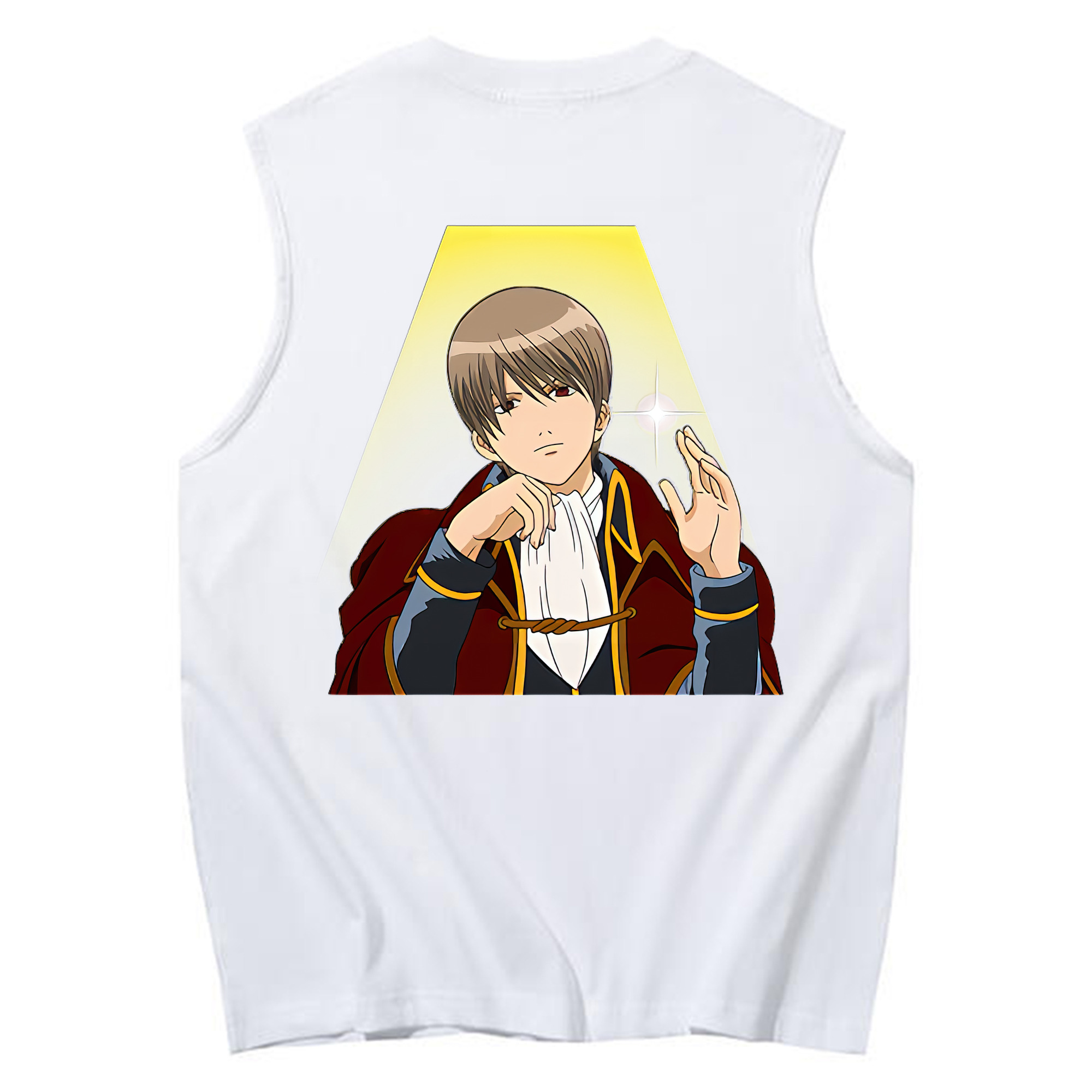 （画像用） ぎんたま 坂田銀時（さかたぎんとき） 神楽 志村新八（しむら しんぱち） GINTAMA Sakata Gintoki Kagura Shimura Shinpachi コットン100％タンクトップ（背面プリント）