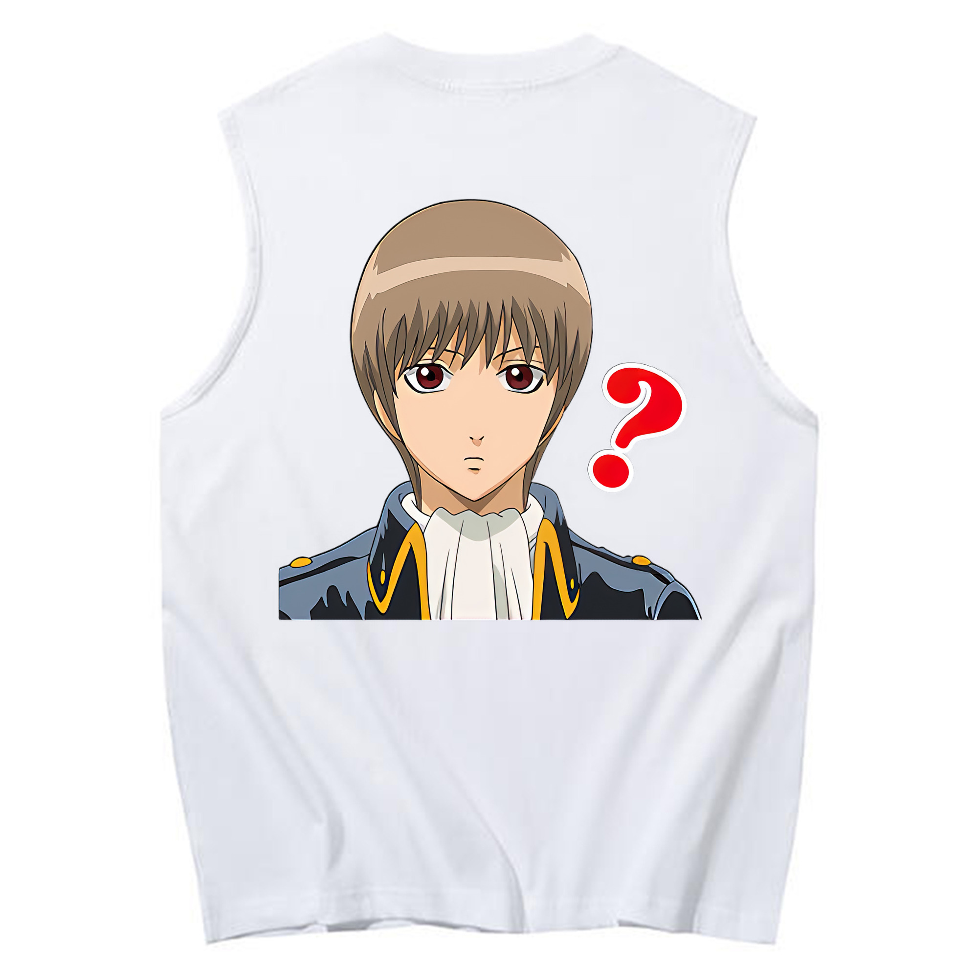 （画像用） ぎんたま 坂田銀時（さかたぎんとき） 神楽 志村新八（しむら しんぱち） GINTAMA Sakata Gintoki Kagura Shimura Shinpachi コットン100％タンクトップ（背面プリント）