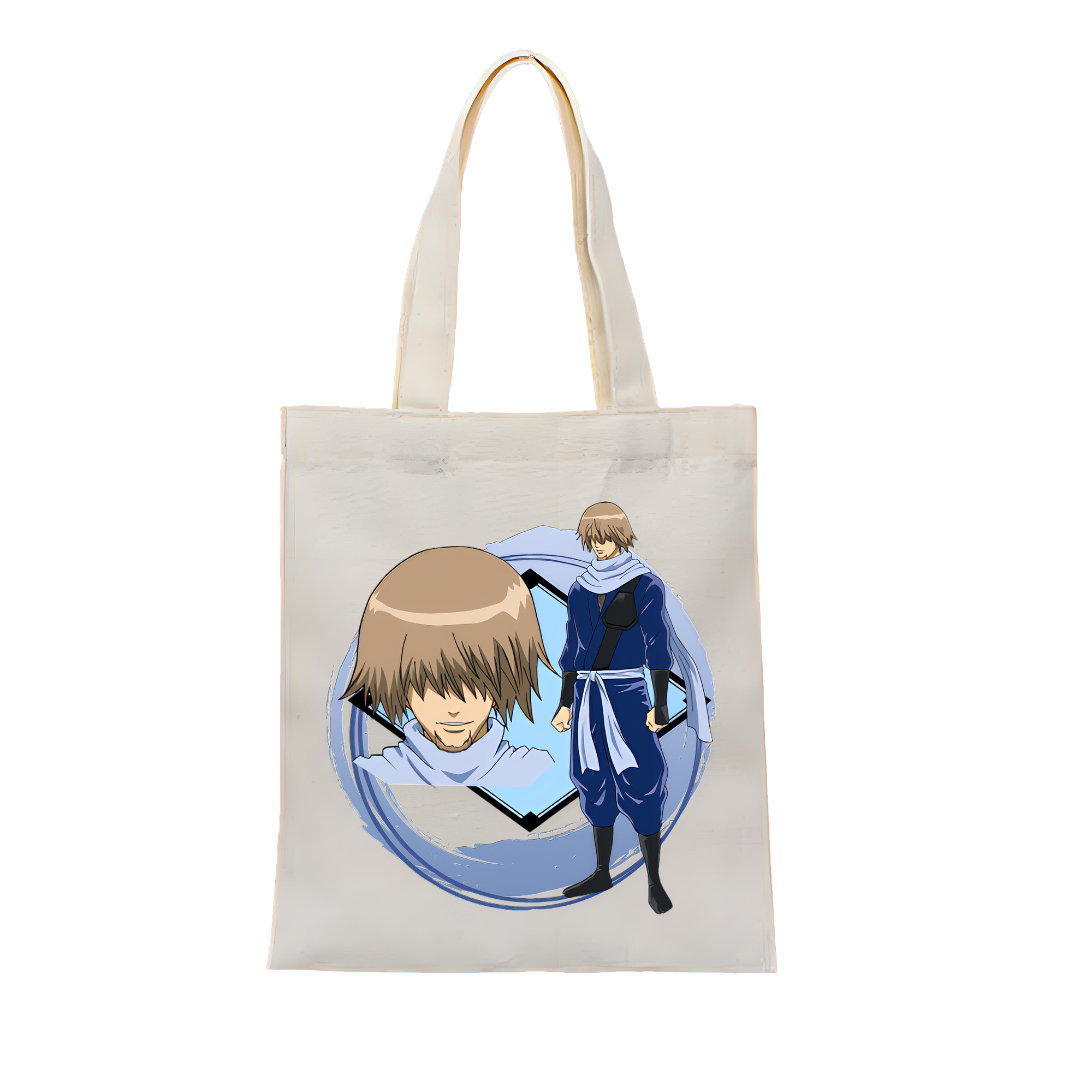 （画像用） ぎんたま 坂田銀時（さかたぎんとき） 神楽 志村新八（しむら しんぱち） GINTAMA Sakata Gintoki Kagura Shimura Shinpachi 縦型キャンバス生地手提げバッグ　トートバッグ