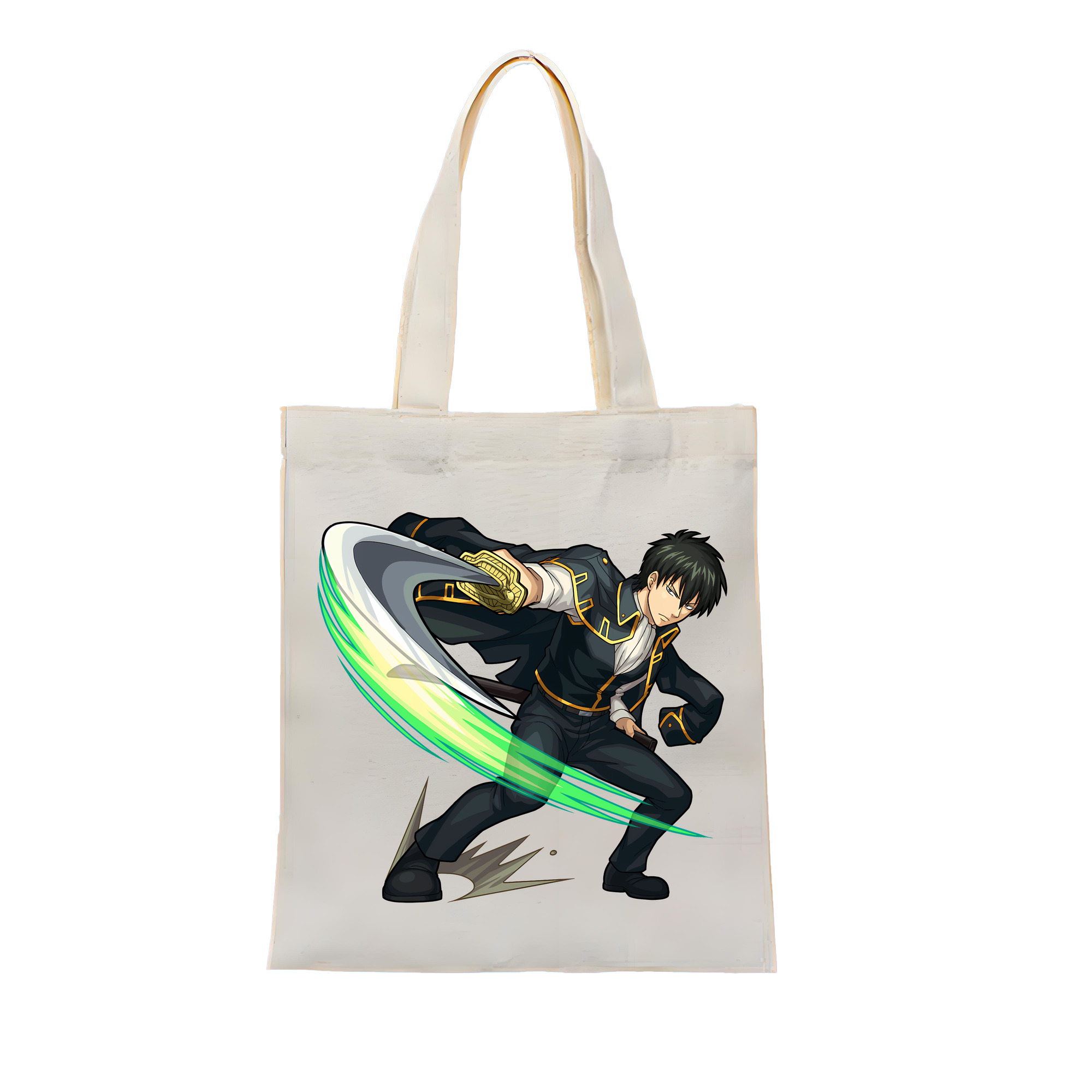 （画像用） ぎんたま 坂田銀時（さかたぎんとき） 神楽 志村新八（しむら しんぱち） GINTAMA Sakata Gintoki Kagura Shimura Shinpachi 縦型キャンバス生地手提げバッグ　トートバッグ