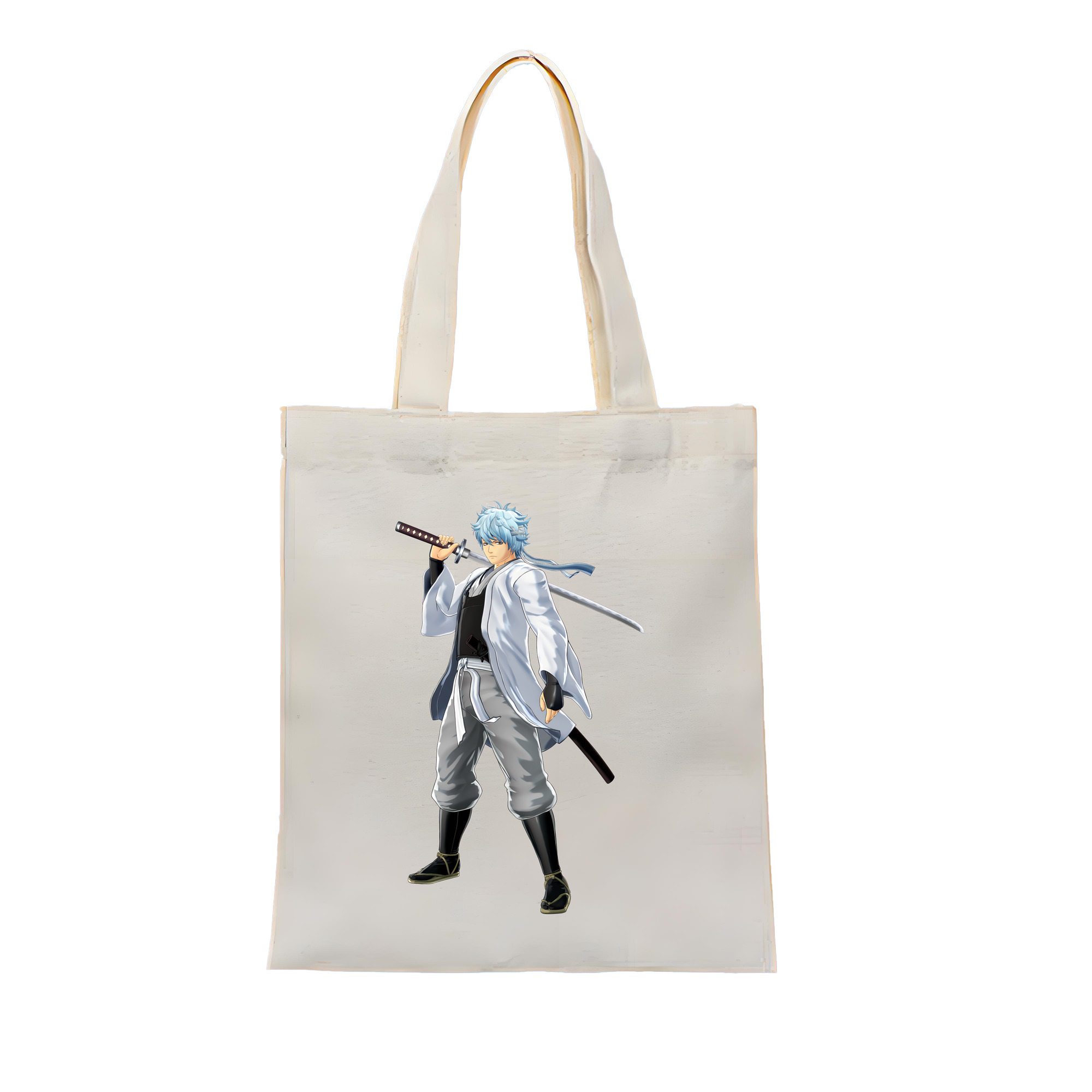 （画像用） ぎんたま 坂田銀時（さかたぎんとき） 神楽 志村新八（しむら しんぱち） GINTAMA Sakata Gintoki Kagura Shimura Shinpachi 縦型キャンバス生地手提げバッグ　トートバッグ