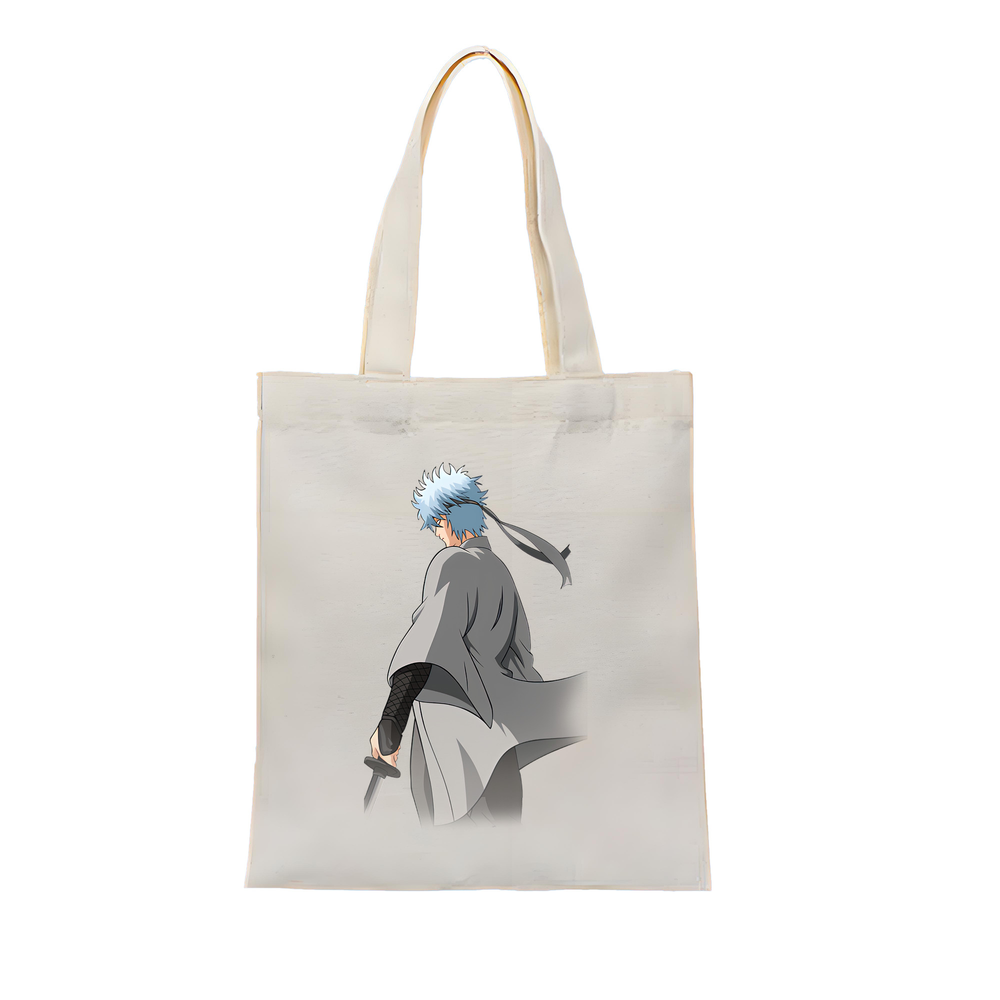 （画像用） ぎんたま 坂田銀時（さかたぎんとき） 神楽 志村新八（しむら しんぱち） GINTAMA Sakata Gintoki Kagura Shimura Shinpachi 縦型キャンバス生地手提げバッグ　トートバッグ