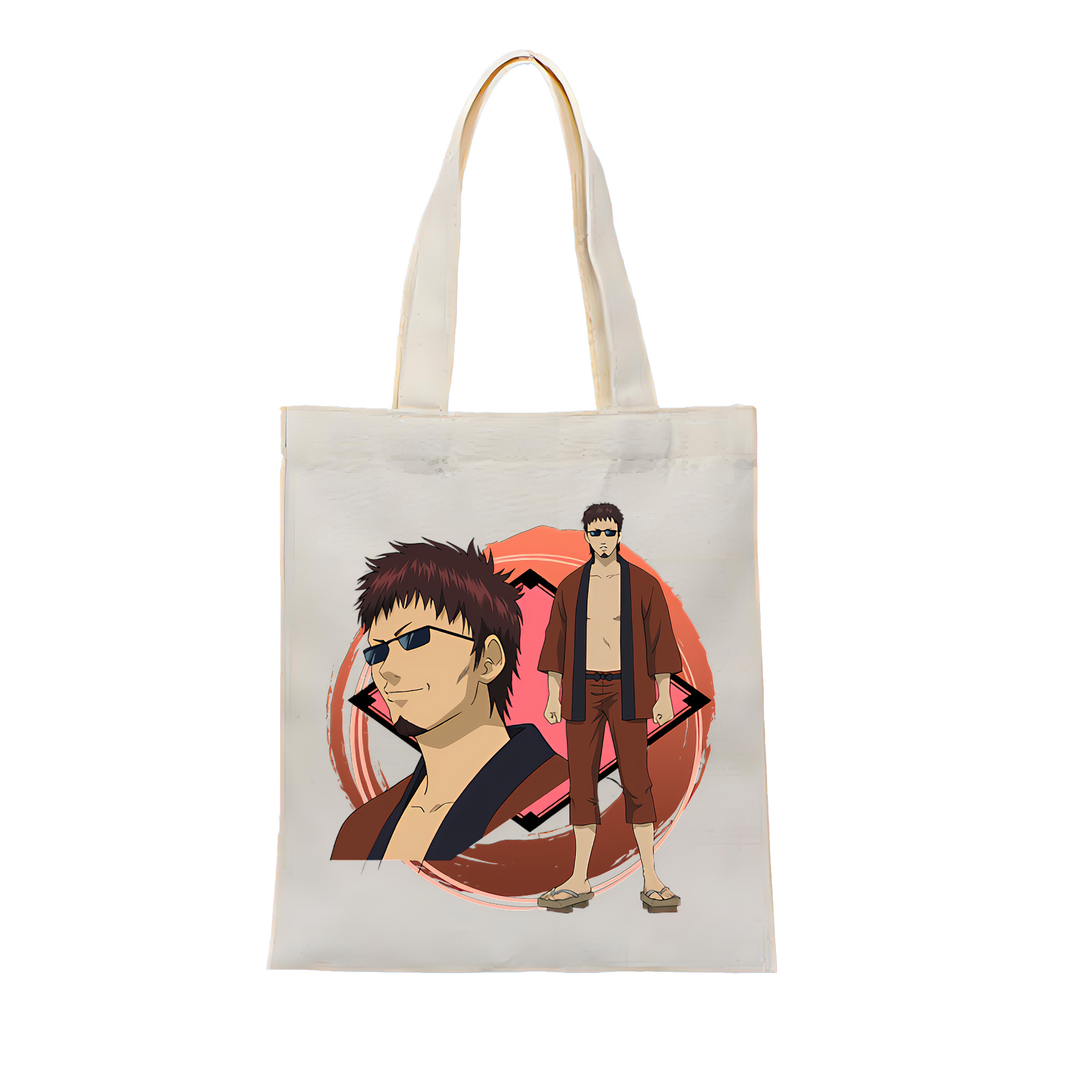 （画像用） ぎんたま 坂田銀時（さかたぎんとき） 神楽 志村新八（しむら しんぱち） GINTAMA Sakata Gintoki Kagura Shimura Shinpachi 縦型キャンバス生地手提げバッグ　トートバッグ