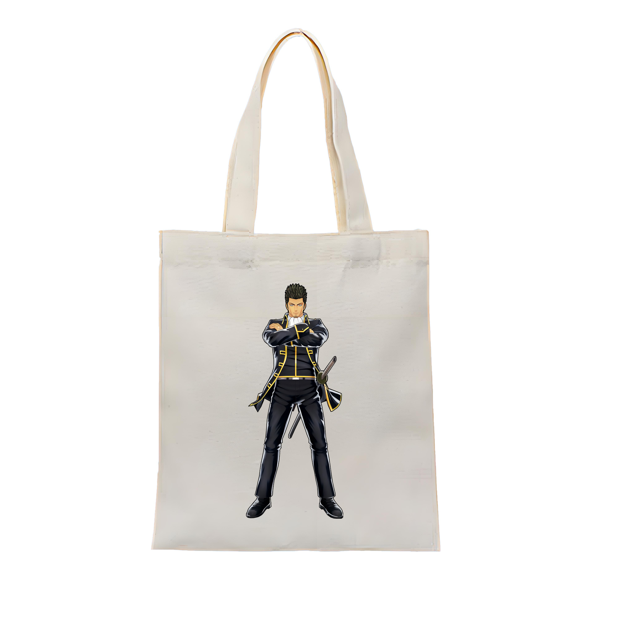（画像用） ぎんたま 坂田銀時（さかたぎんとき） 神楽 志村新八（しむら しんぱち） GINTAMA Sakata Gintoki Kagura Shimura Shinpachi 縦型キャンバス生地手提げバッグ　トートバッグ