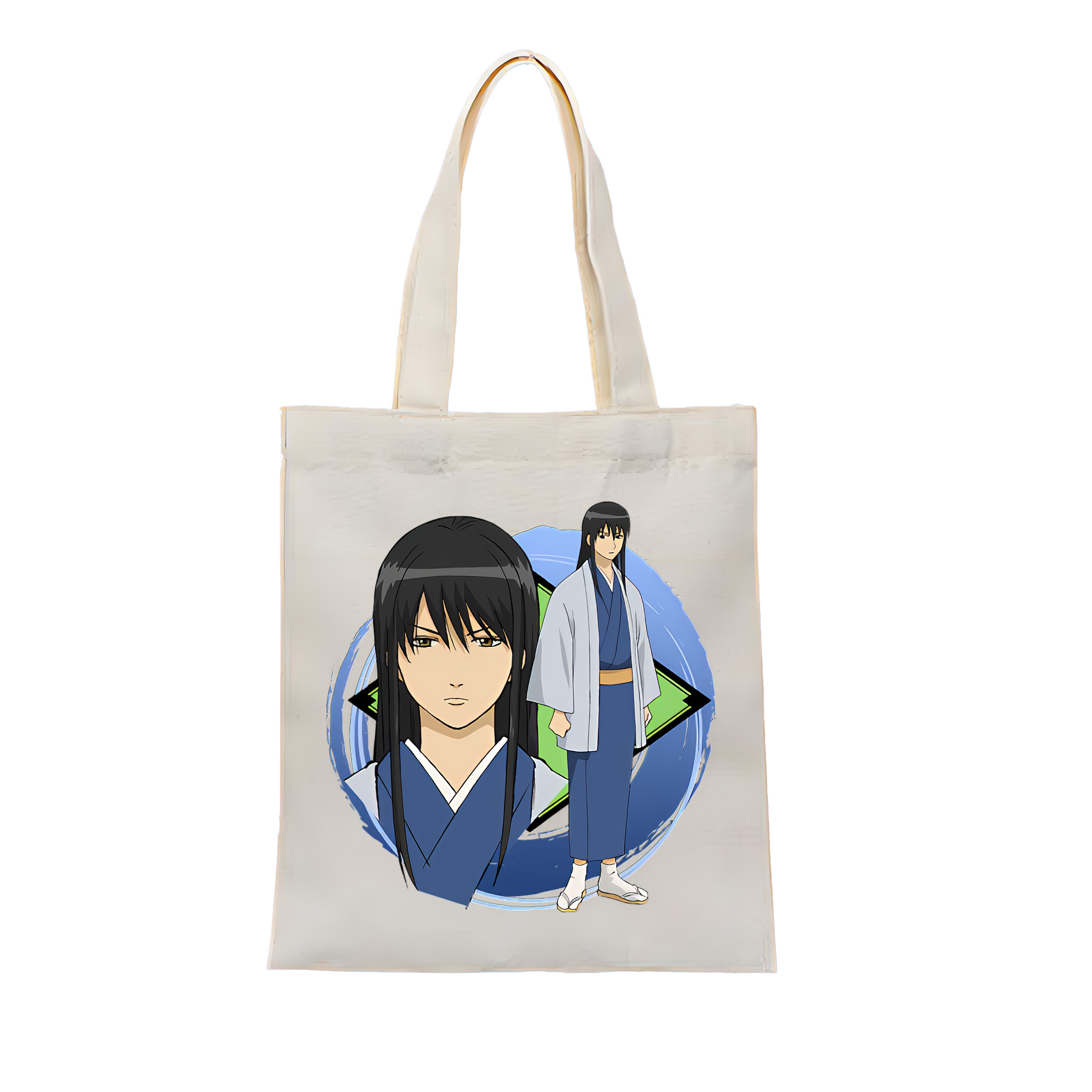 （画像用） ぎんたま 坂田銀時（さかたぎんとき） 神楽 志村新八（しむら しんぱち） GINTAMA Sakata Gintoki Kagura Shimura Shinpachi 縦型キャンバス生地手提げバッグ　トートバッグ