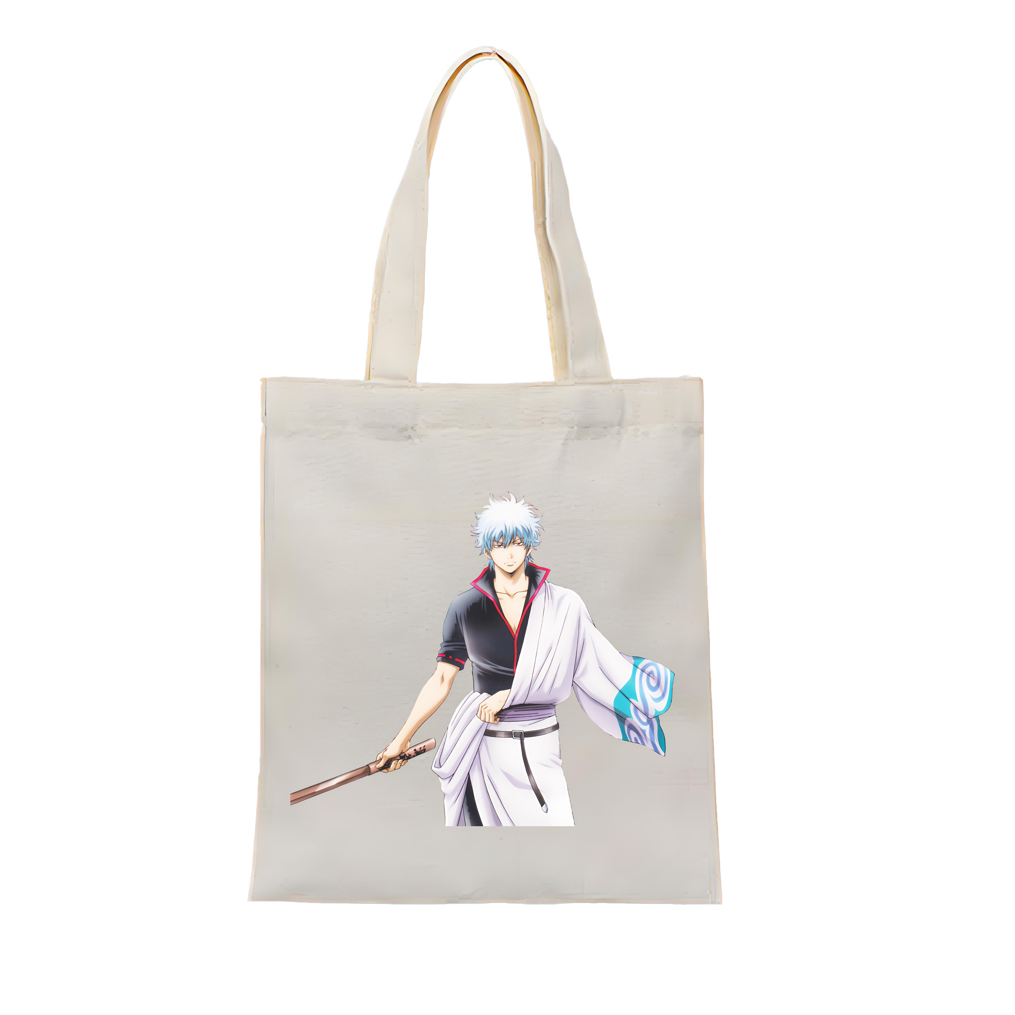 （画像用） ぎんたま 坂田銀時（さかたぎんとき） 神楽 志村新八（しむら しんぱち） GINTAMA Sakata Gintoki Kagura Shimura Shinpachi 縦型キャンバス生地手提げバッグ　トートバッグ