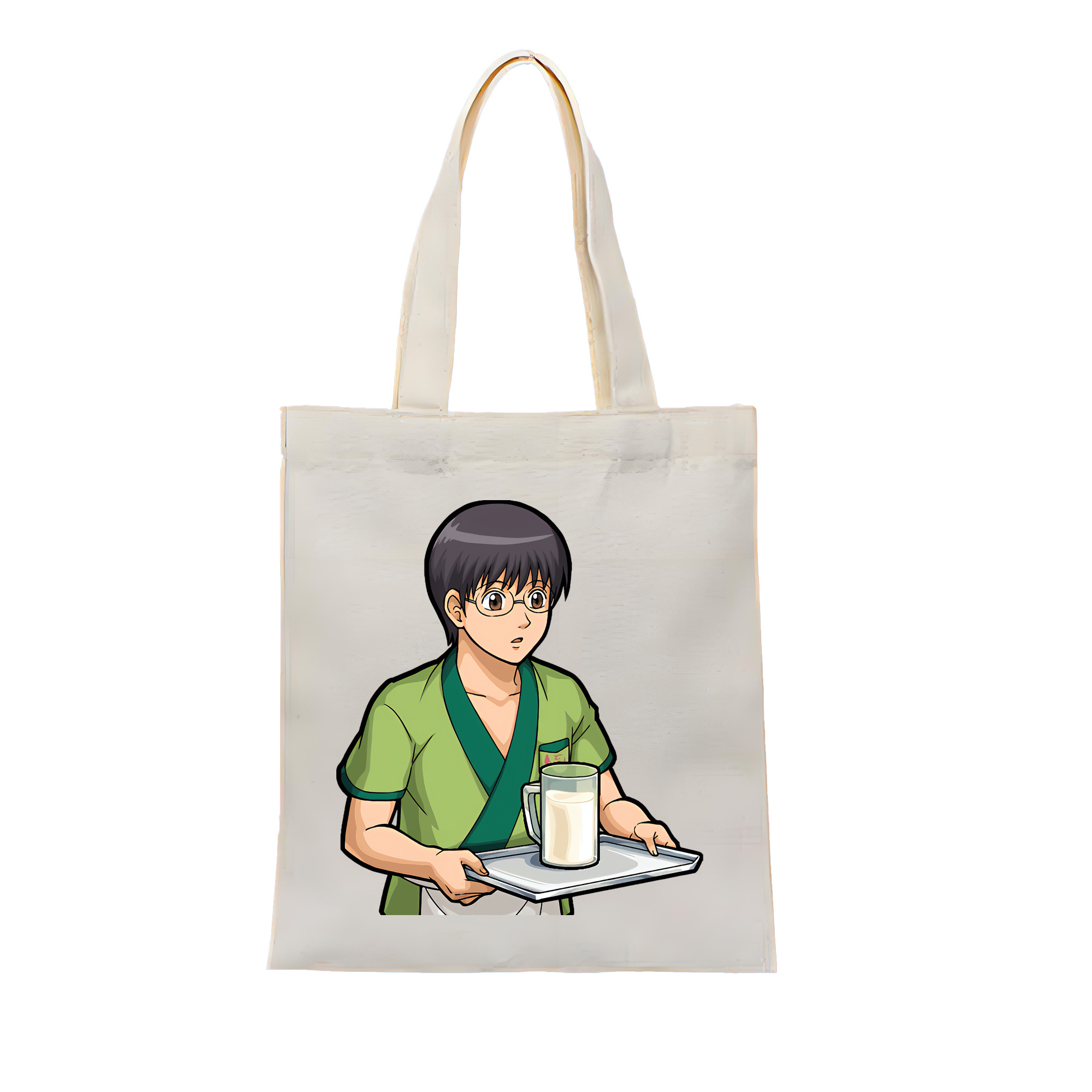 （画像用） ぎんたま 坂田銀時（さかたぎんとき） 神楽 志村新八（しむら しんぱち） GINTAMA Sakata Gintoki Kagura Shimura Shinpachi 縦型キャンバス生地手提げバッグ　トートバッグ