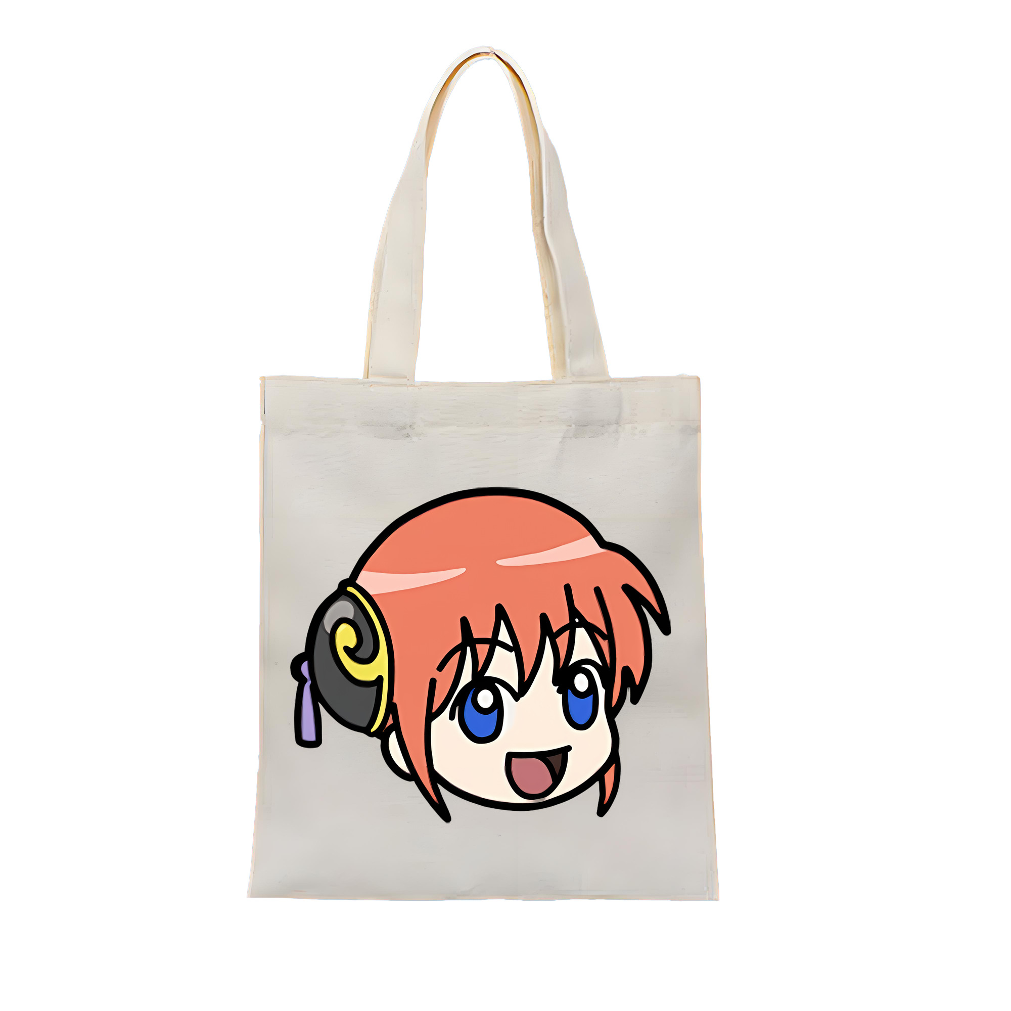 （画像用） ぎんたま 坂田銀時（さかたぎんとき） 神楽 志村新八（しむら しんぱち） GINTAMA Sakata Gintoki Kagura Shimura Shinpachi 縦型キャンバス生地手提げバッグ　トートバッグ