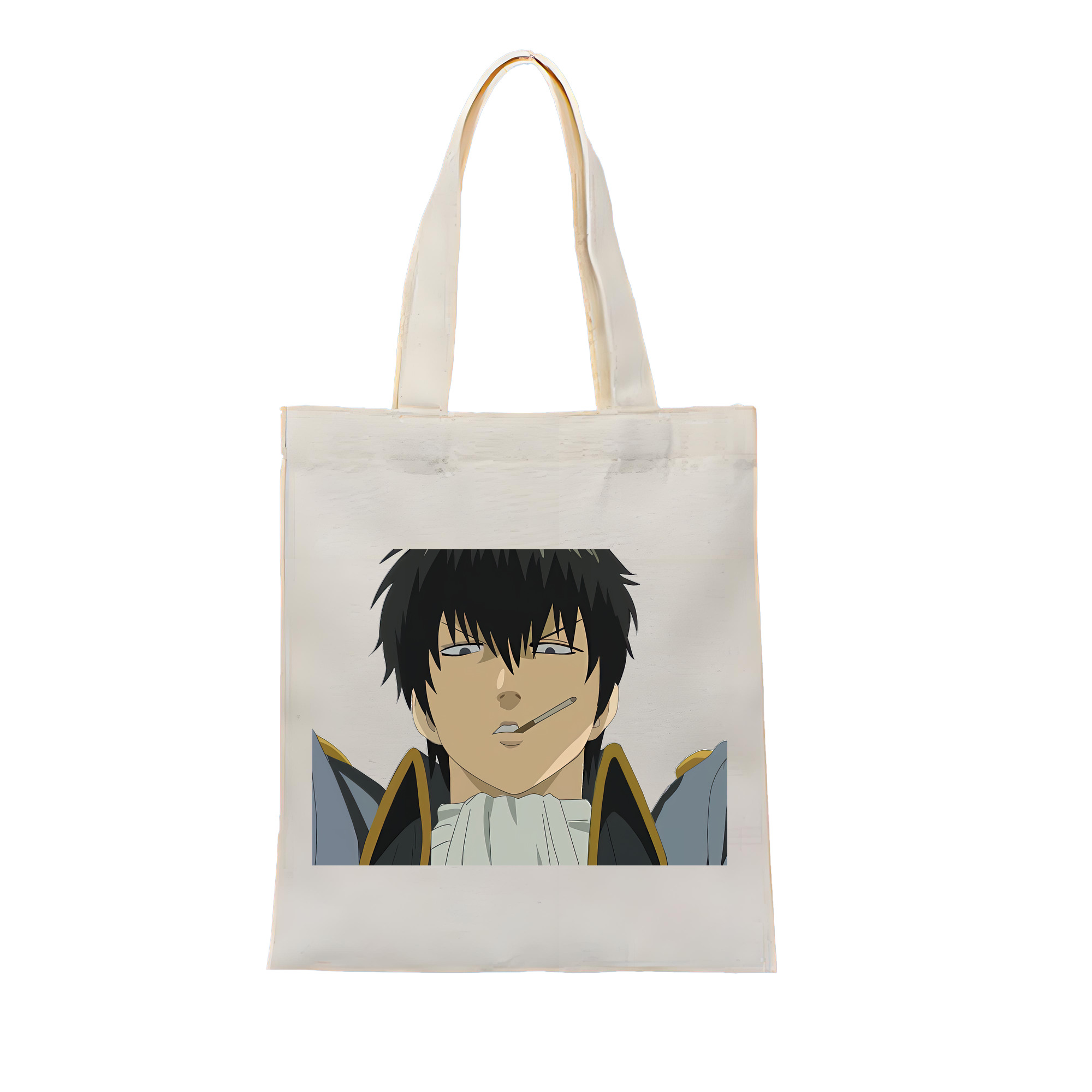 （画像用） ぎんたま 坂田銀時（さかたぎんとき） 神楽 志村新八（しむら しんぱち） GINTAMA Sakata Gintoki Kagura Shimura Shinpachi 縦型キャンバス生地手提げバッグ　トートバッグ