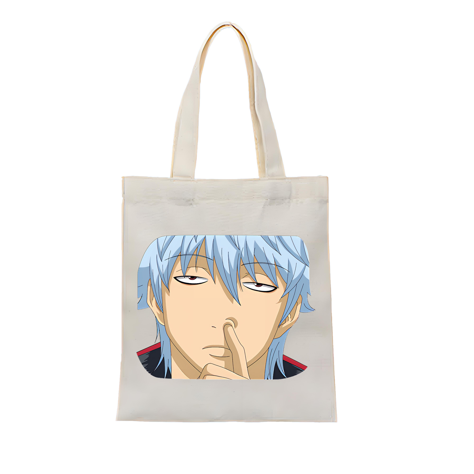（画像用） ぎんたま 坂田銀時（さかたぎんとき） 神楽 志村新八（しむら しんぱち） GINTAMA Sakata Gintoki Kagura Shimura Shinpachi 縦型キャンバス生地手提げバッグ　トートバッグ