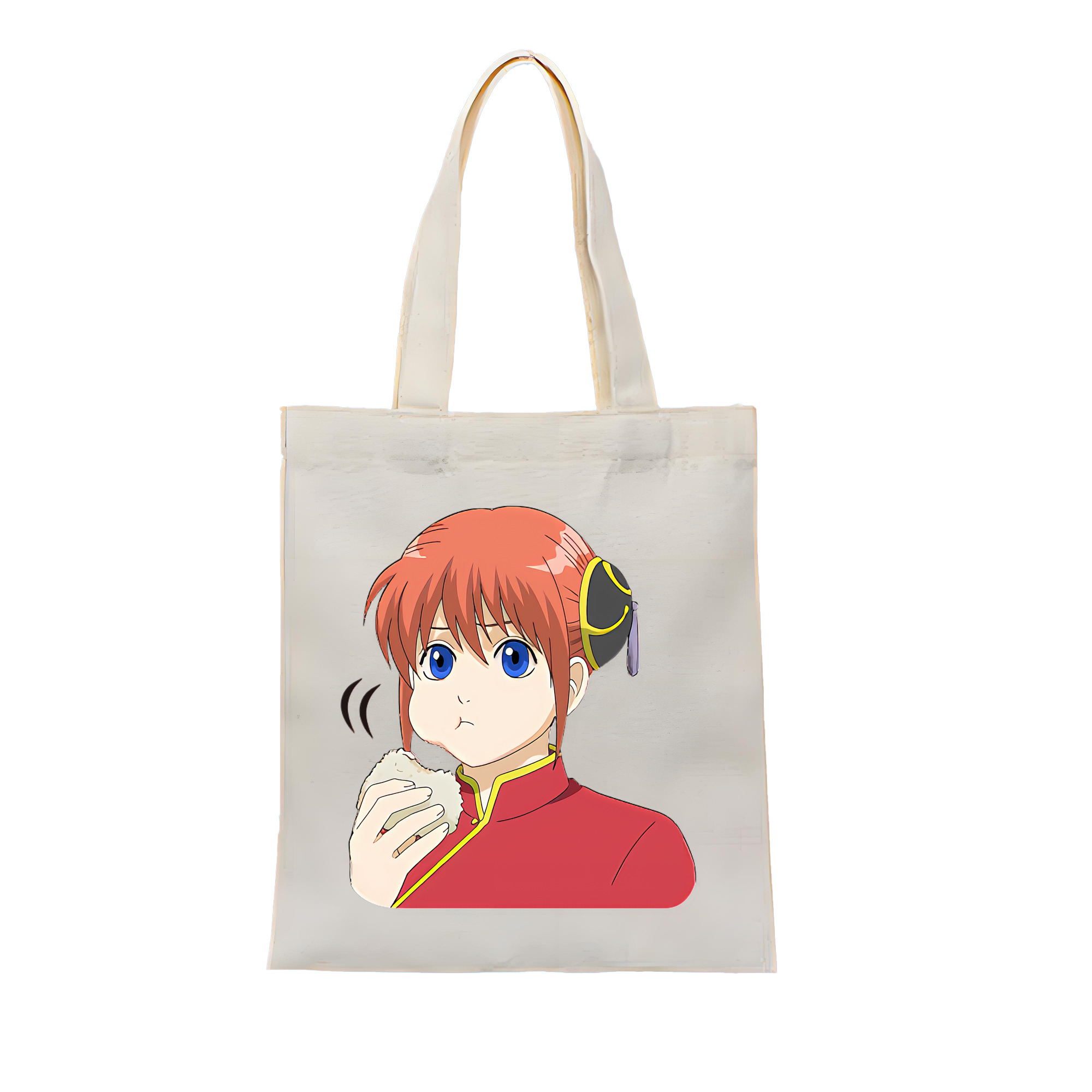 （画像用） ぎんたま 坂田銀時（さかたぎんとき） 神楽 志村新八（しむら しんぱち） GINTAMA Sakata Gintoki Kagura Shimura Shinpachi 縦型キャンバス生地手提げバッグ　トートバッグ