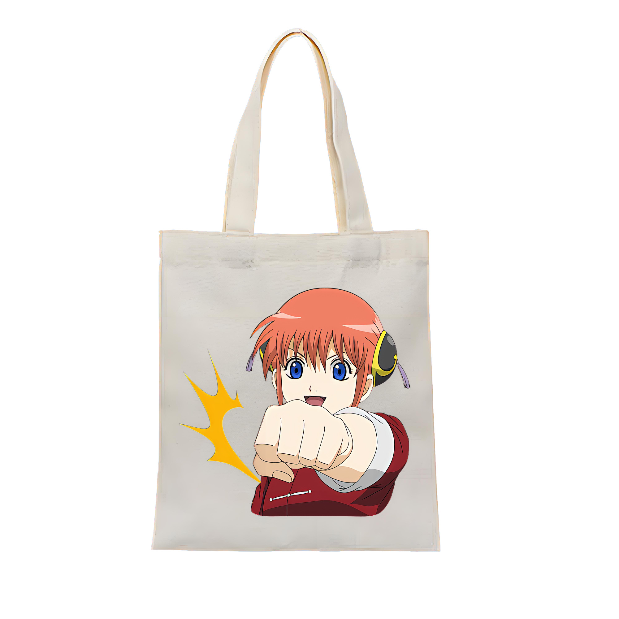 （画像用） ぎんたま 坂田銀時（さかたぎんとき） 神楽 志村新八（しむら しんぱち） GINTAMA Sakata Gintoki Kagura Shimura Shinpachi 縦型キャンバス生地手提げバッグ　トートバッグ