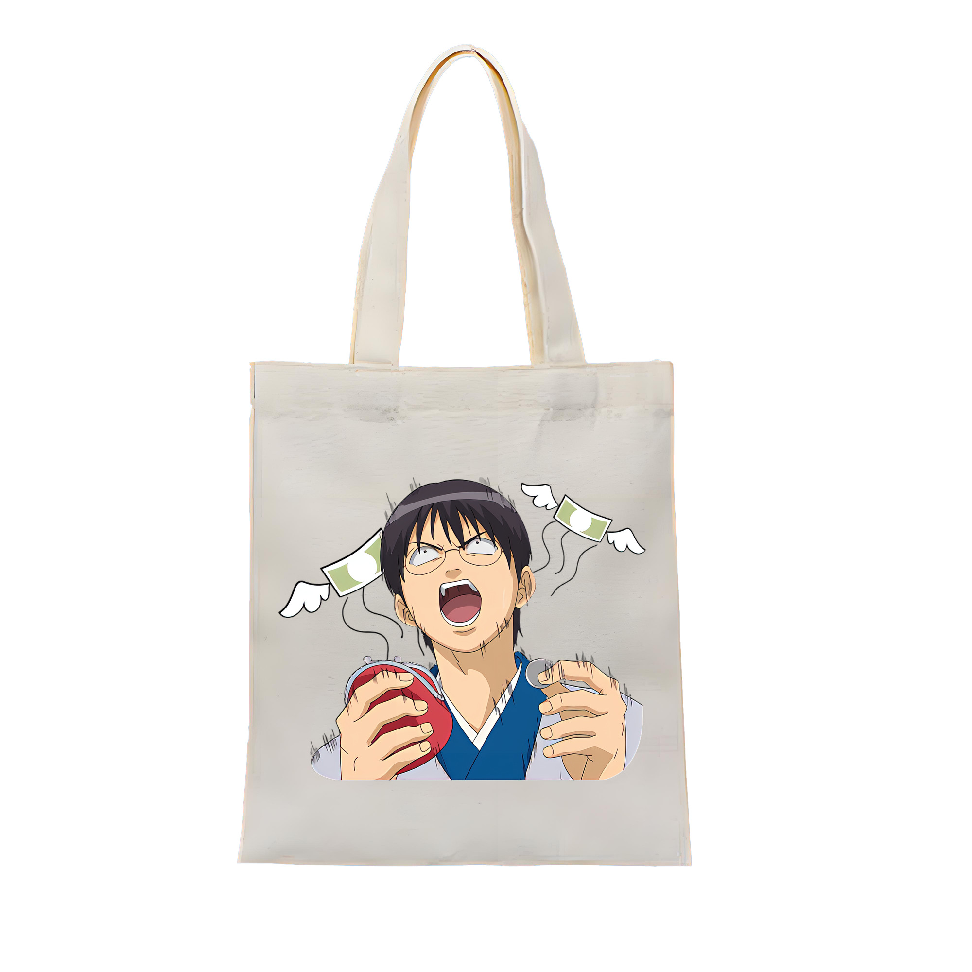 （画像用） ぎんたま 坂田銀時（さかたぎんとき） 神楽 志村新八（しむら しんぱち） GINTAMA Sakata Gintoki Kagura Shimura Shinpachi 縦型キャンバス生地手提げバッグ　トートバッグ