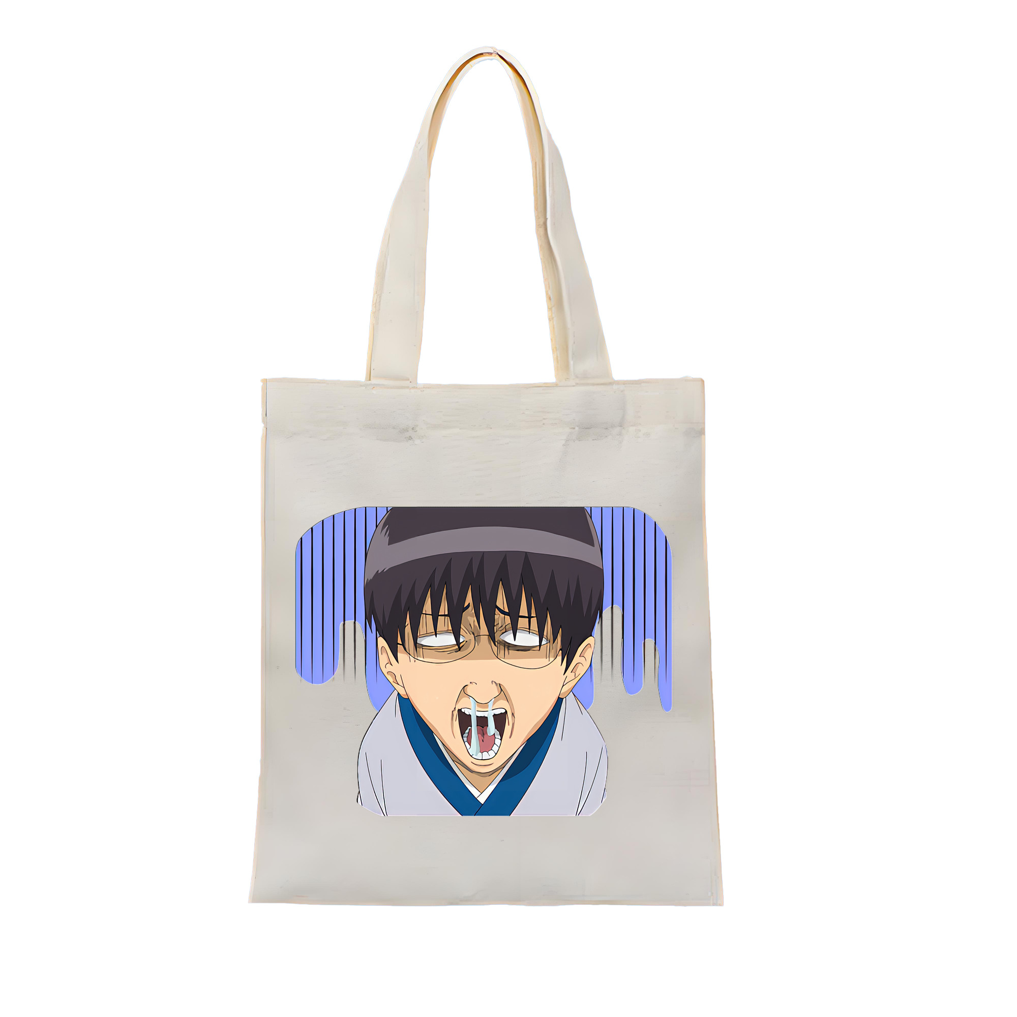 （画像用） ぎんたま 坂田銀時（さかたぎんとき） 神楽 志村新八（しむら しんぱち） GINTAMA Sakata Gintoki Kagura Shimura Shinpachi 縦型キャンバス生地手提げバッグ　トートバッグ