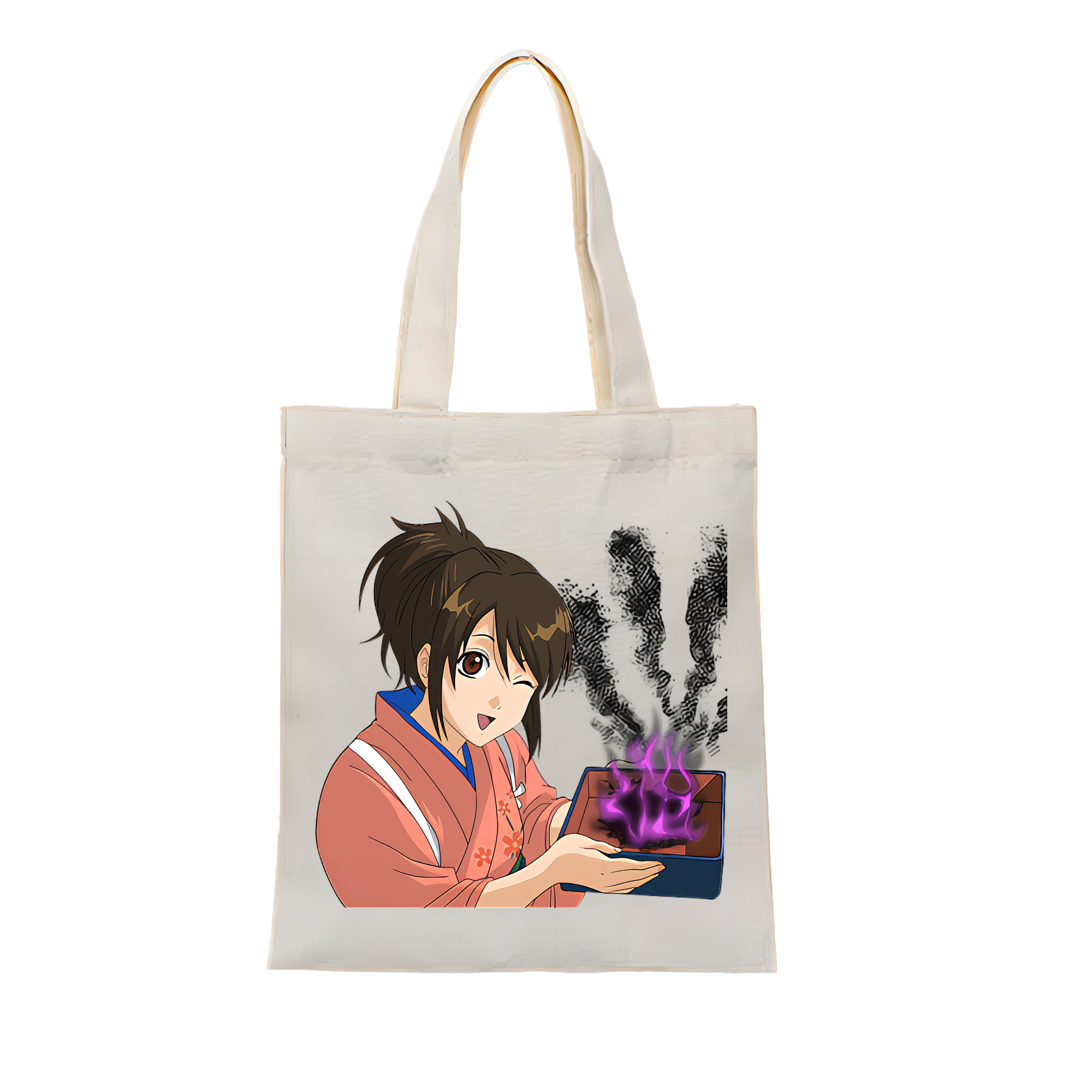 （画像用） ぎんたま 坂田銀時（さかたぎんとき） 神楽 志村新八（しむら しんぱち） GINTAMA Sakata Gintoki Kagura Shimura Shinpachi 縦型キャンバス生地手提げバッグ　トートバッグ