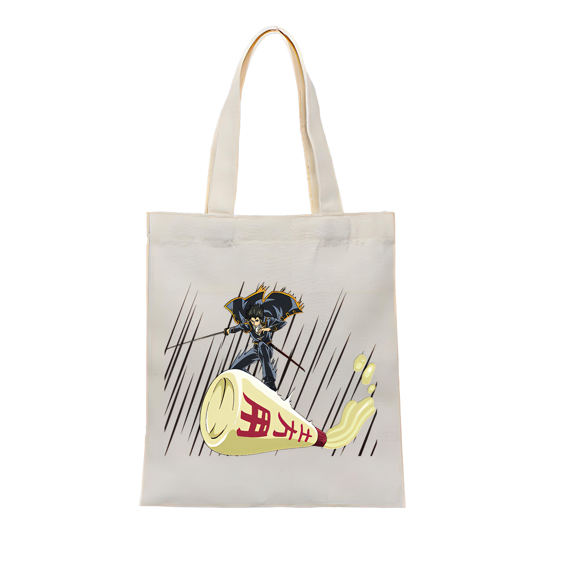 （画像用） ぎんたま 坂田銀時（さかたぎんとき） 神楽 志村新八（しむら しんぱち） GINTAMA Sakata Gintoki Kagura Shimura Shinpachi 縦型キャンバス生地手提げバッグ　トートバッグ