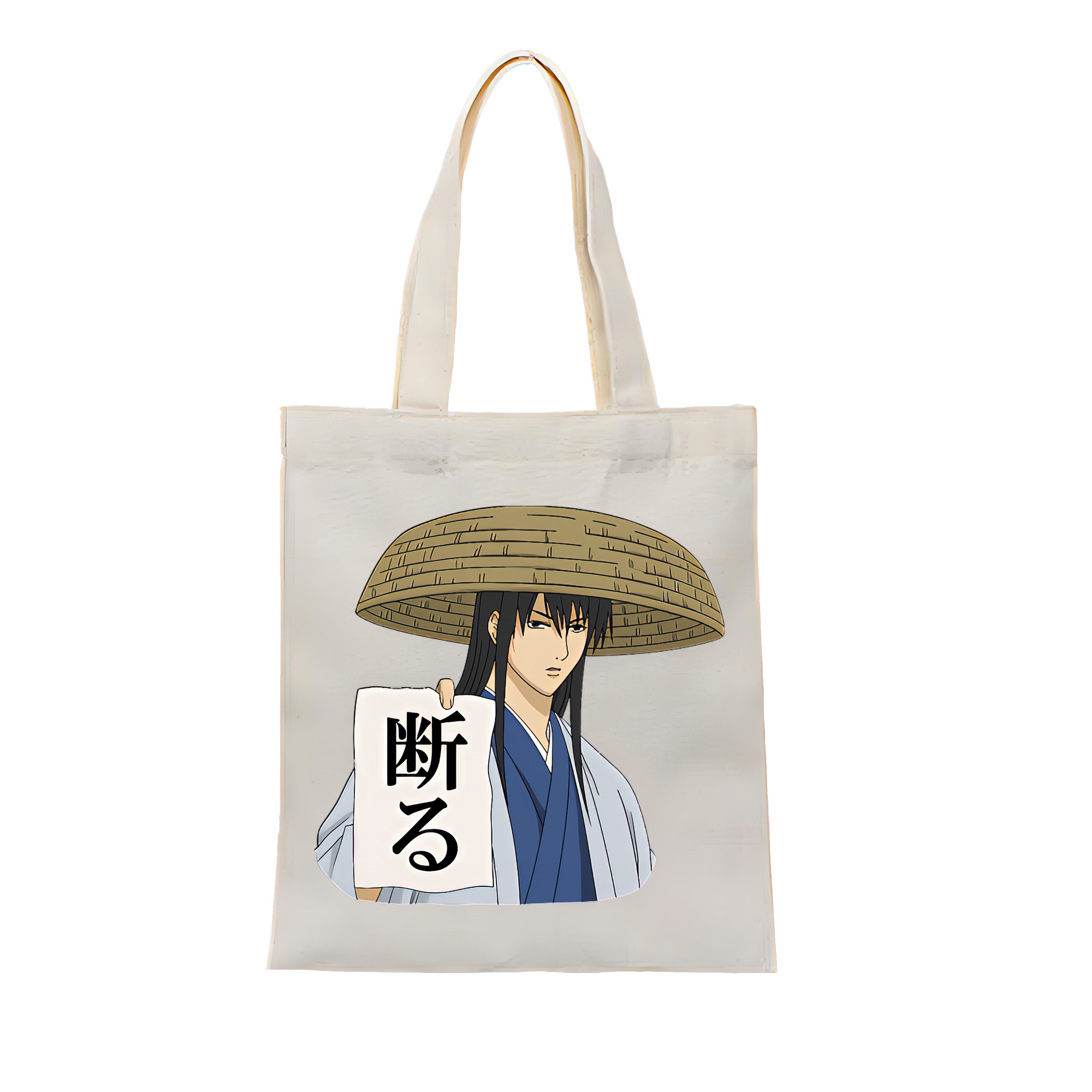 （画像用） ぎんたま 坂田銀時（さかたぎんとき） 神楽 志村新八（しむら しんぱち） GINTAMA Sakata Gintoki Kagura Shimura Shinpachi 縦型キャンバス生地手提げバッグ　トートバッグ