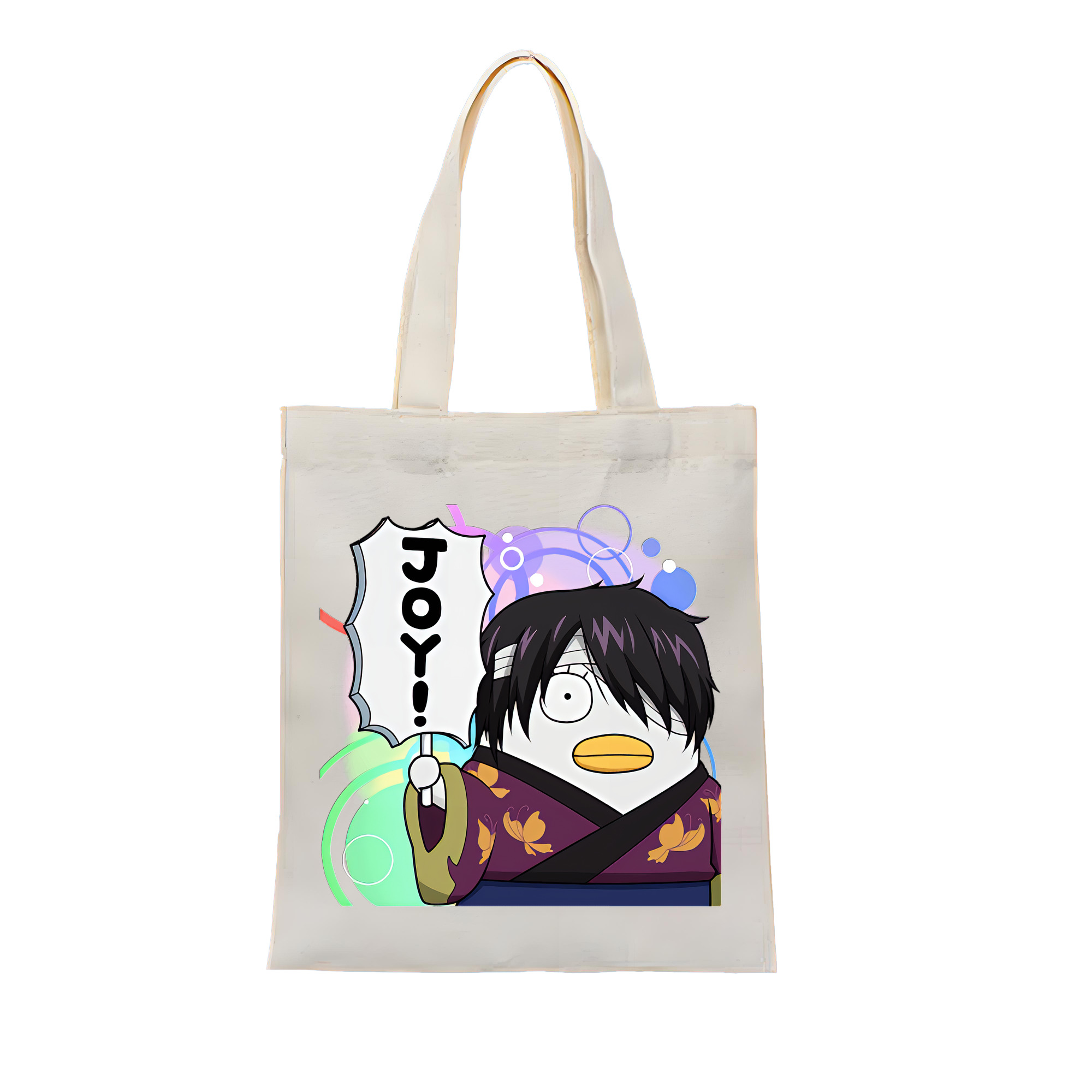 （画像用） ぎんたま 坂田銀時（さかたぎんとき） 神楽 志村新八（しむら しんぱち） GINTAMA Sakata Gintoki Kagura Shimura Shinpachi 縦型キャンバス生地手提げバッグ　トートバッグ