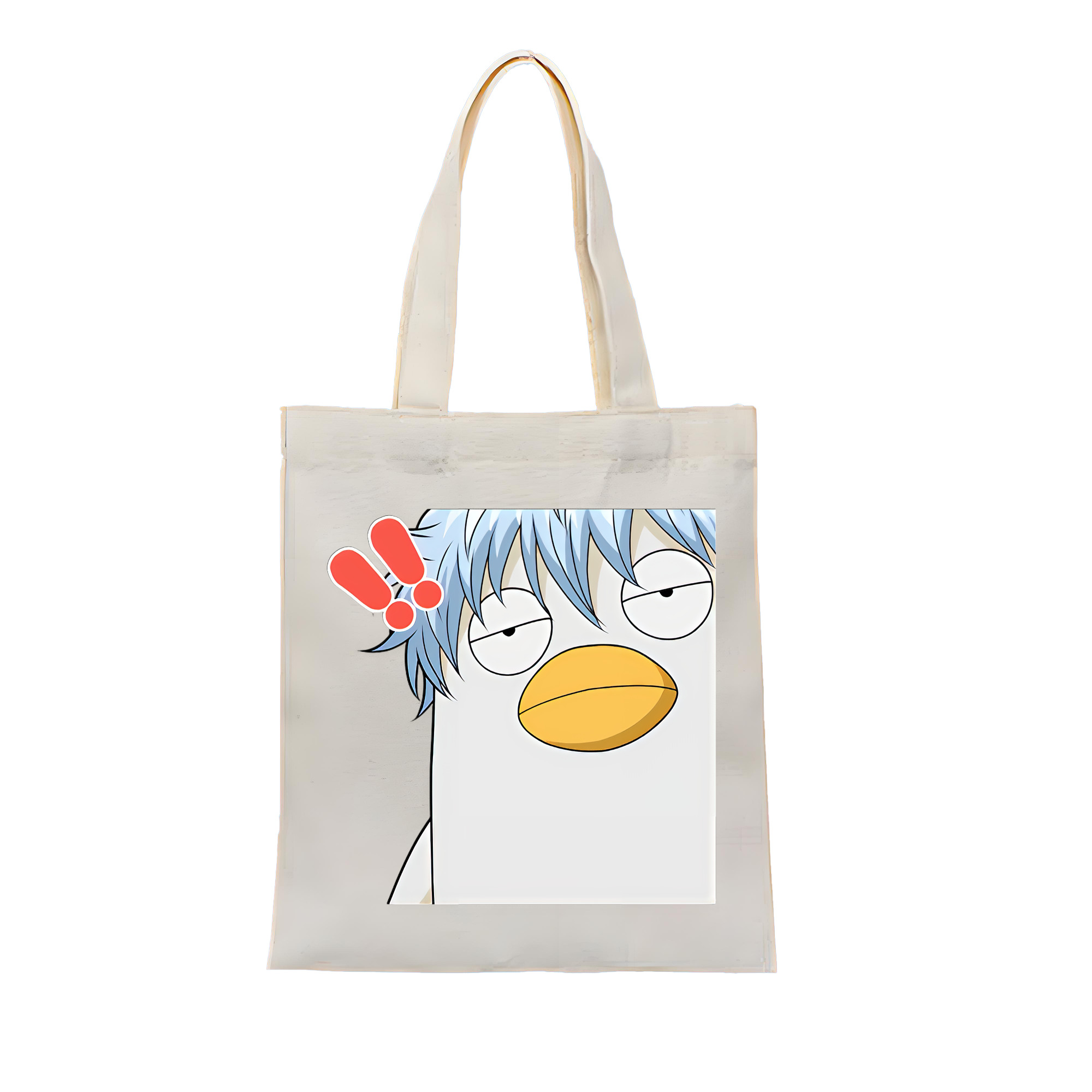 （画像用） ぎんたま 坂田銀時（さかたぎんとき） 神楽 志村新八（しむら しんぱち） GINTAMA Sakata Gintoki Kagura Shimura Shinpachi 縦型キャンバス生地手提げバッグ　トートバッグ