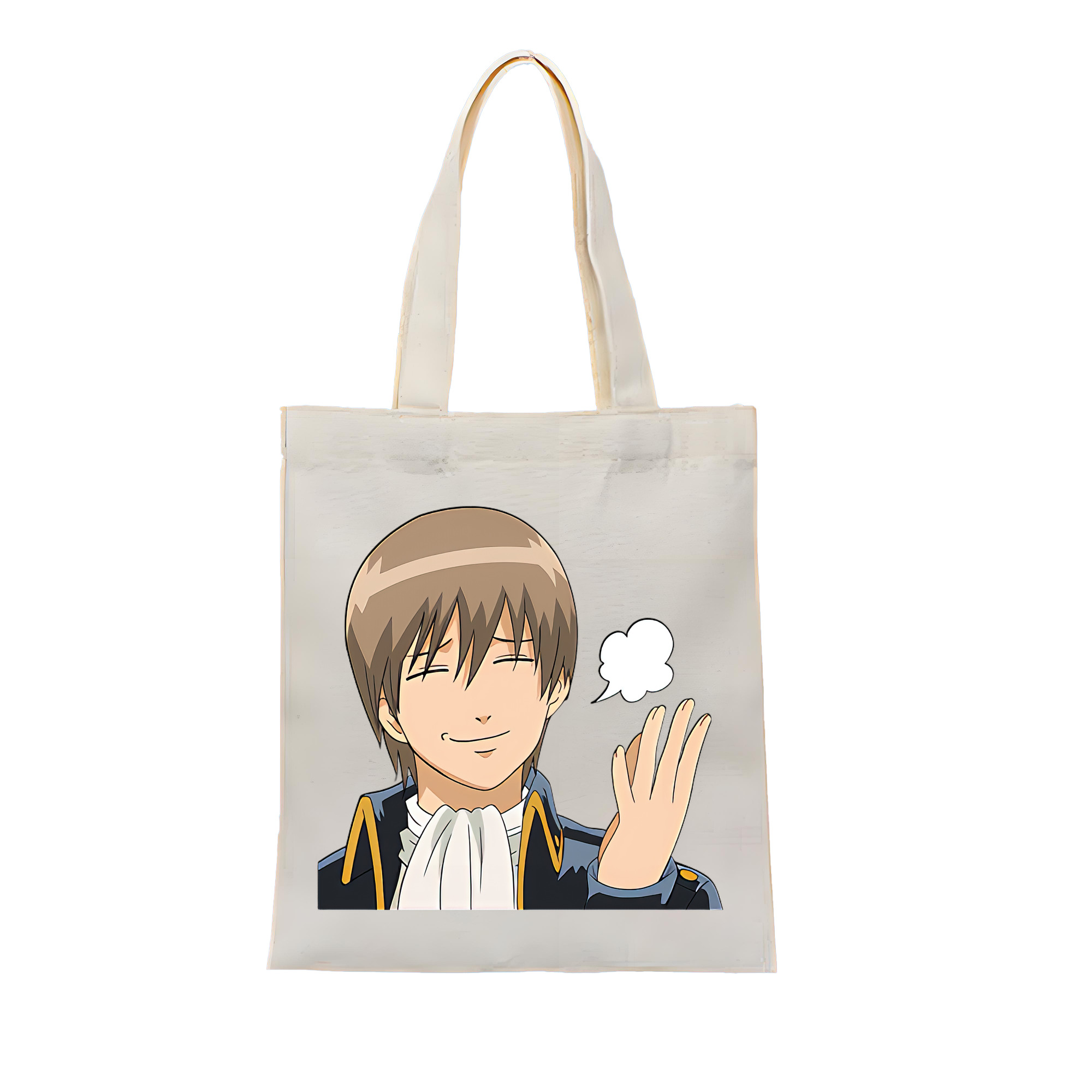 （画像用） ぎんたま 坂田銀時（さかたぎんとき） 神楽 志村新八（しむら しんぱち） GINTAMA Sakata Gintoki Kagura Shimura Shinpachi 縦型キャンバス生地手提げバッグ　トートバッグ