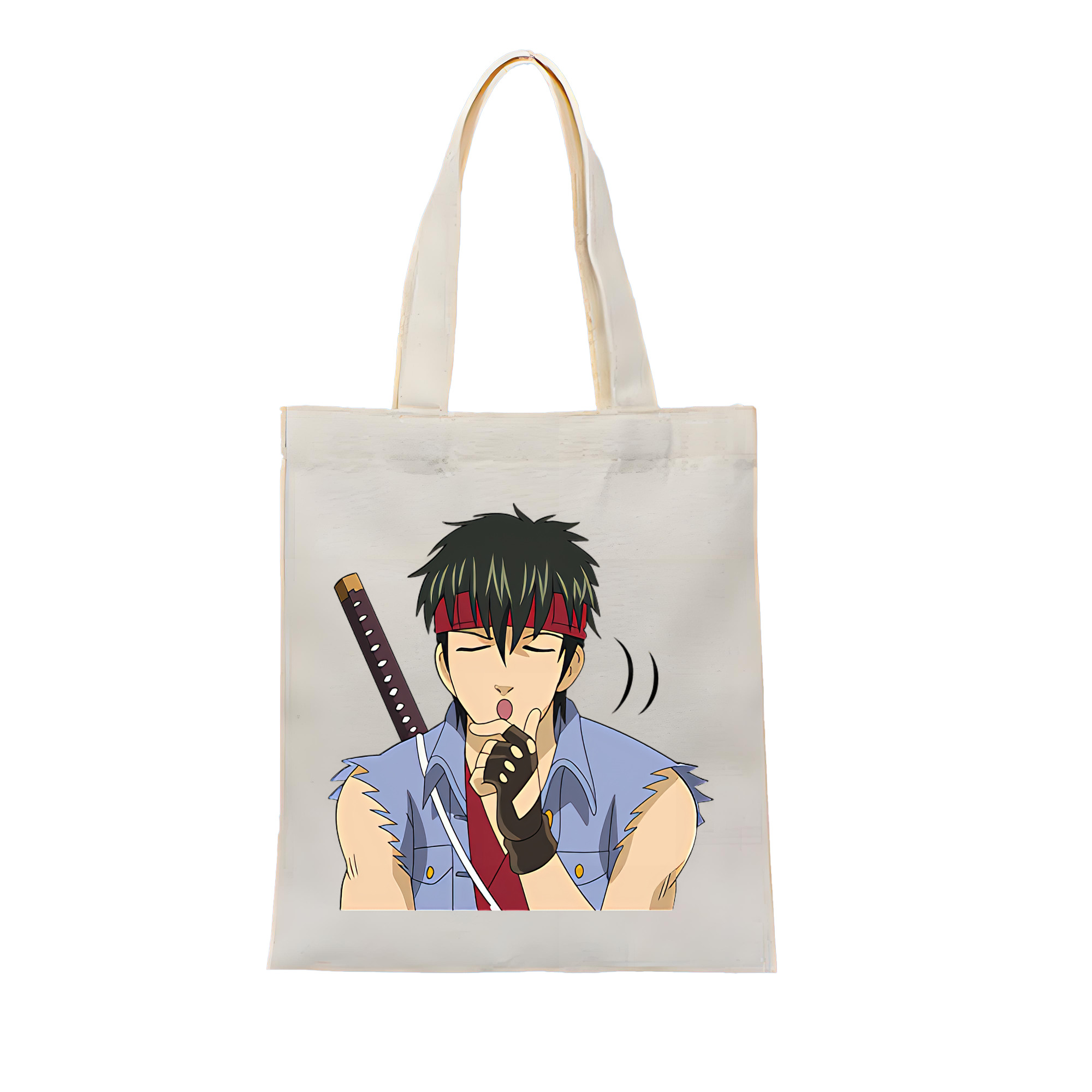 （画像用） ぎんたま 坂田銀時（さかたぎんとき） 神楽 志村新八（しむら しんぱち） GINTAMA Sakata Gintoki Kagura Shimura Shinpachi 縦型キャンバス生地手提げバッグ　トートバッグ