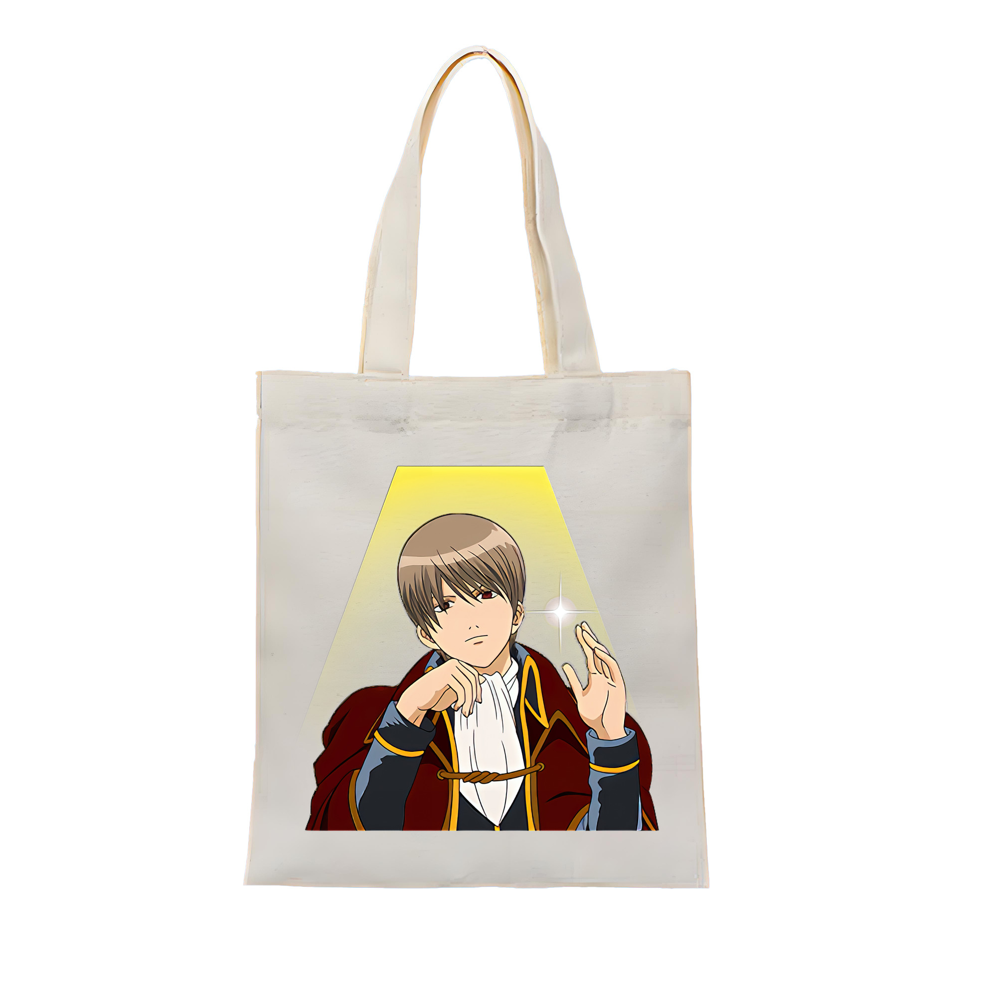 （画像用） ぎんたま 坂田銀時（さかたぎんとき） 神楽 志村新八（しむら しんぱち） GINTAMA Sakata Gintoki Kagura Shimura Shinpachi 縦型キャンバス生地手提げバッグ　トートバッグ