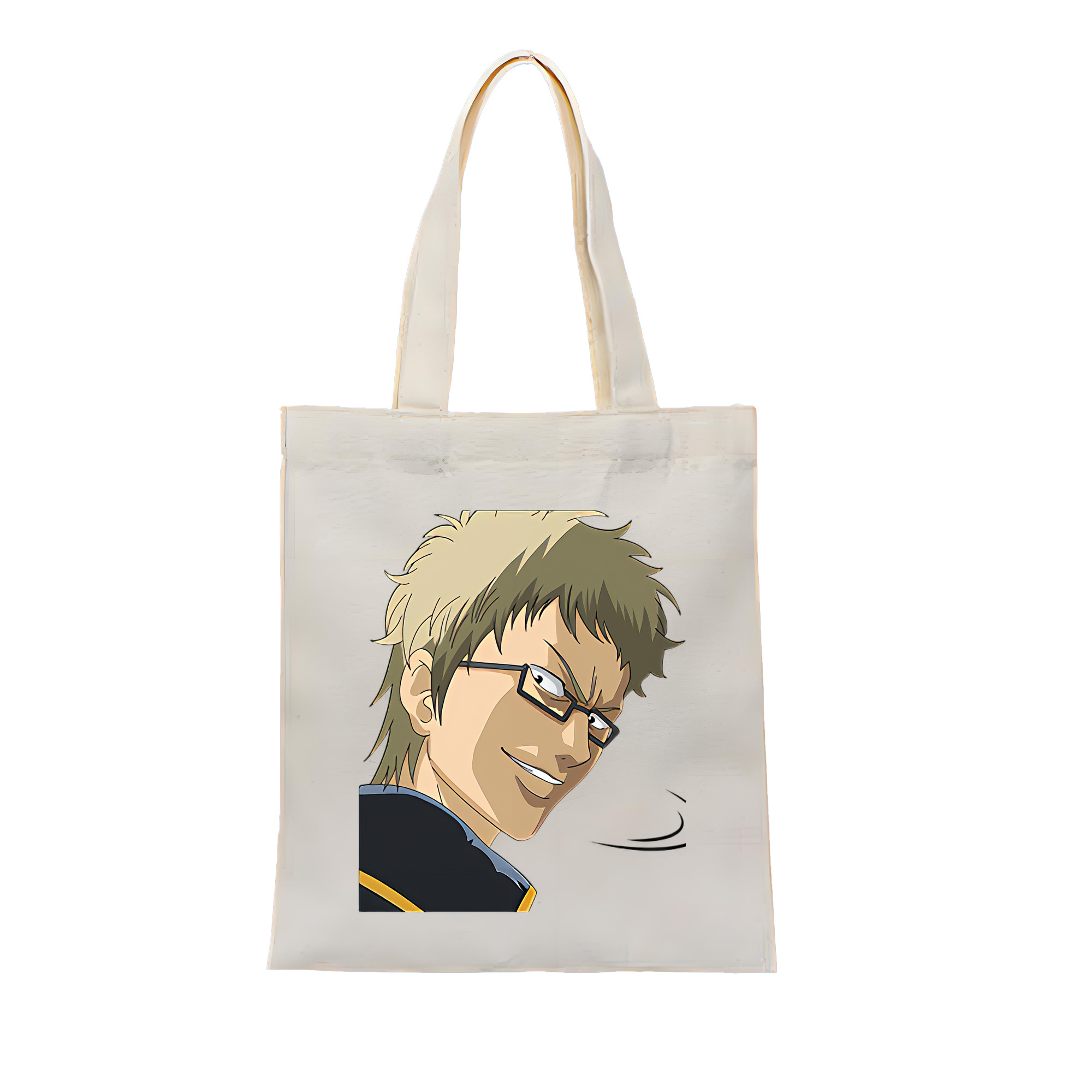 （画像用） ぎんたま 坂田銀時（さかたぎんとき） 神楽 志村新八（しむら しんぱち） GINTAMA Sakata Gintoki Kagura Shimura Shinpachi 縦型キャンバス生地手提げバッグ　トートバッグ
