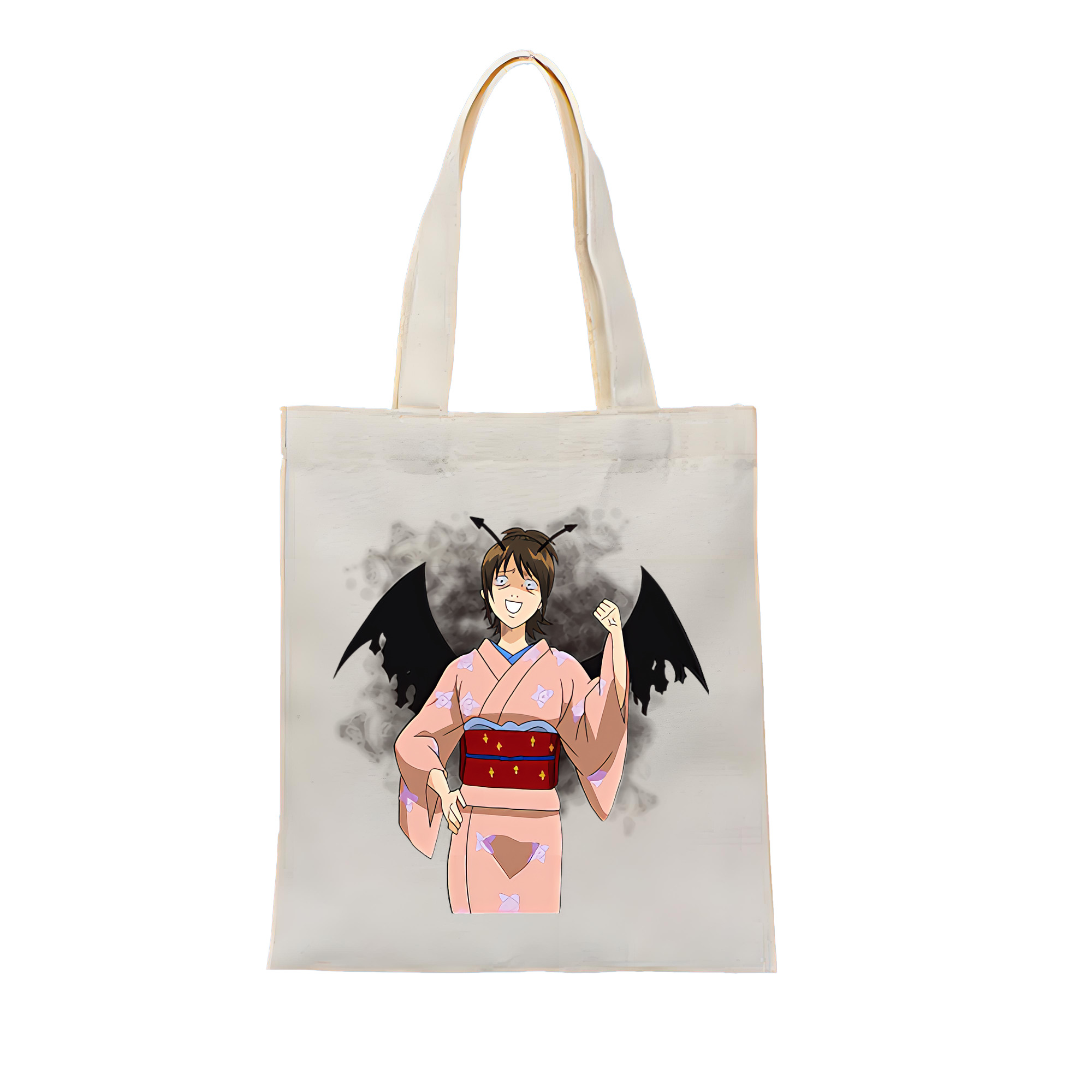 （画像用） ぎんたま 坂田銀時（さかたぎんとき） 神楽 志村新八（しむら しんぱち） GINTAMA Sakata Gintoki Kagura Shimura Shinpachi 縦型キャンバス生地手提げバッグ　トートバッグ