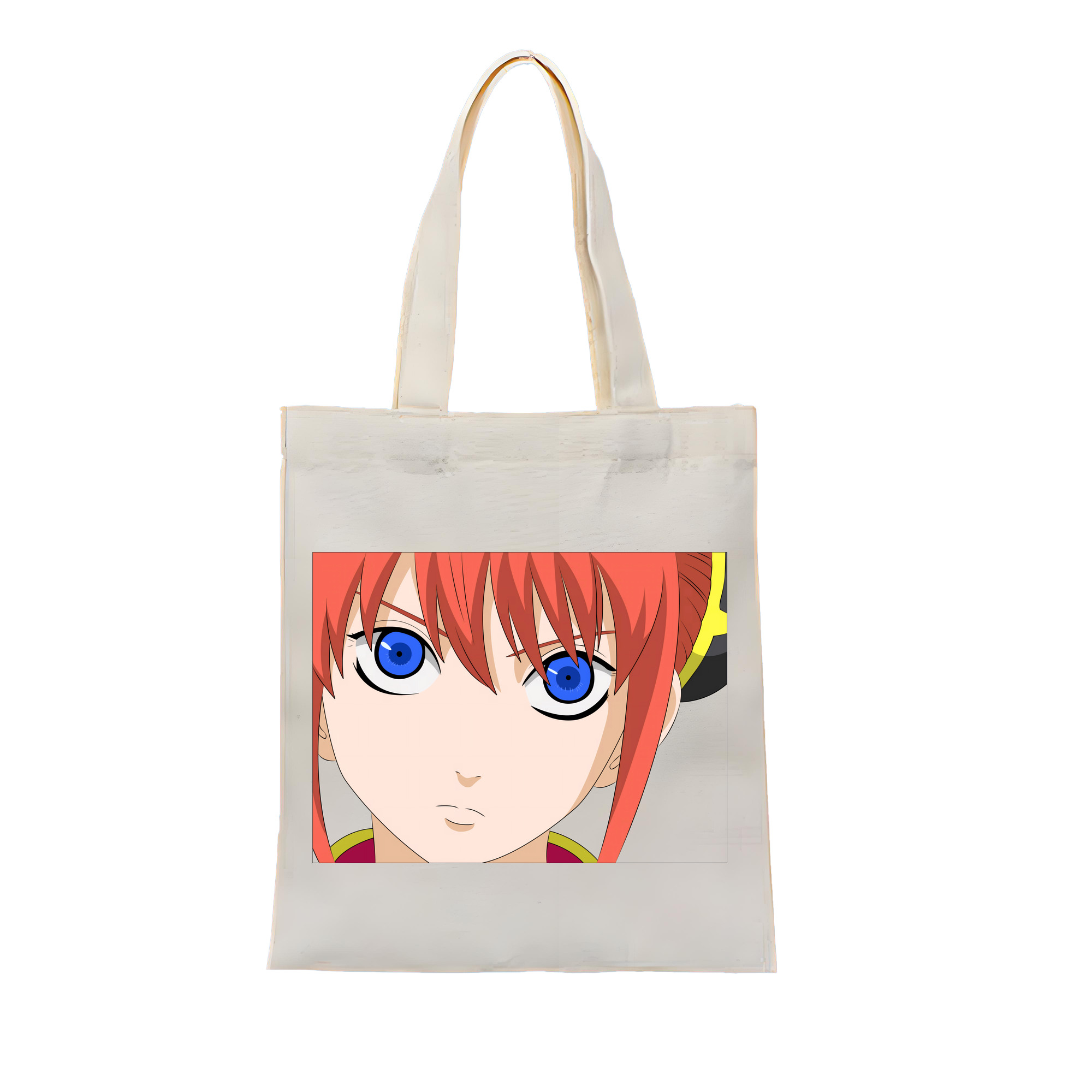（画像用） ぎんたま 坂田銀時（さかたぎんとき） 神楽 志村新八（しむら しんぱち） GINTAMA Sakata Gintoki Kagura Shimura Shinpachi 縦型キャンバス生地手提げバッグ　トートバッグ