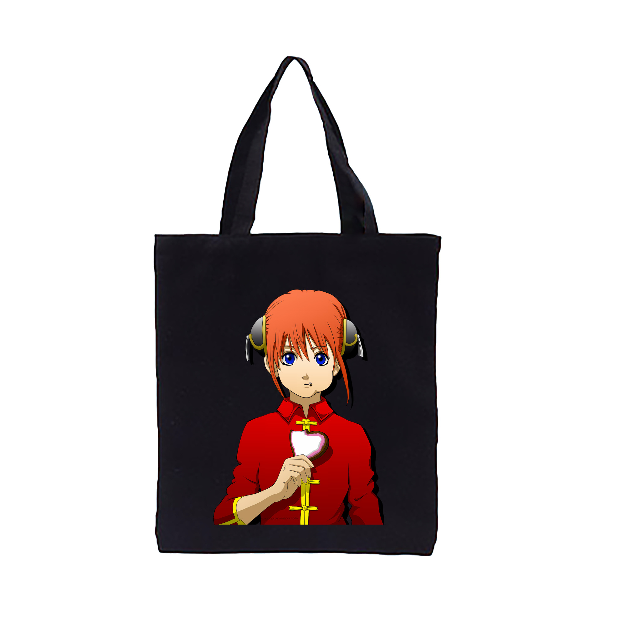 （画像用） ぎんたま 坂田銀時（さかたぎんとき） 神楽 志村新八（しむら しんぱち） GINTAMA Sakata Gintoki Kagura Shimura Shinpachi 縦型キャンバス生地手提げバッグ　トートバッグ