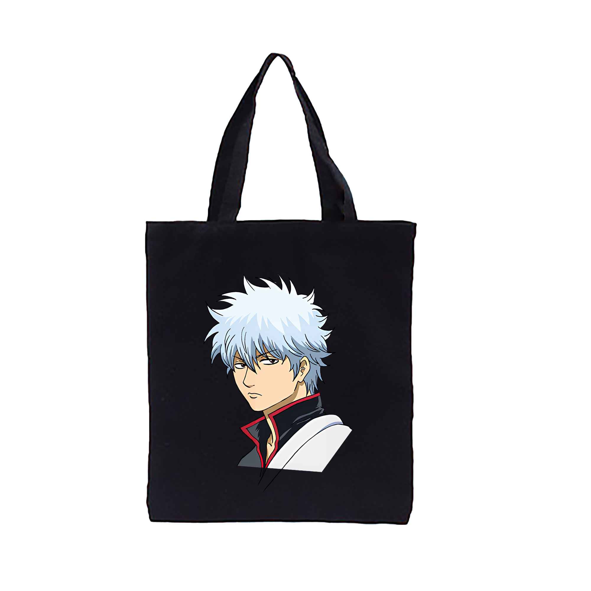 （画像用） ぎんたま 坂田銀時（さかたぎんとき） 神楽 志村新八（しむら しんぱち） GINTAMA Sakata Gintoki Kagura Shimura Shinpachi 縦型キャンバス生地手提げバッグ　トートバッグ
