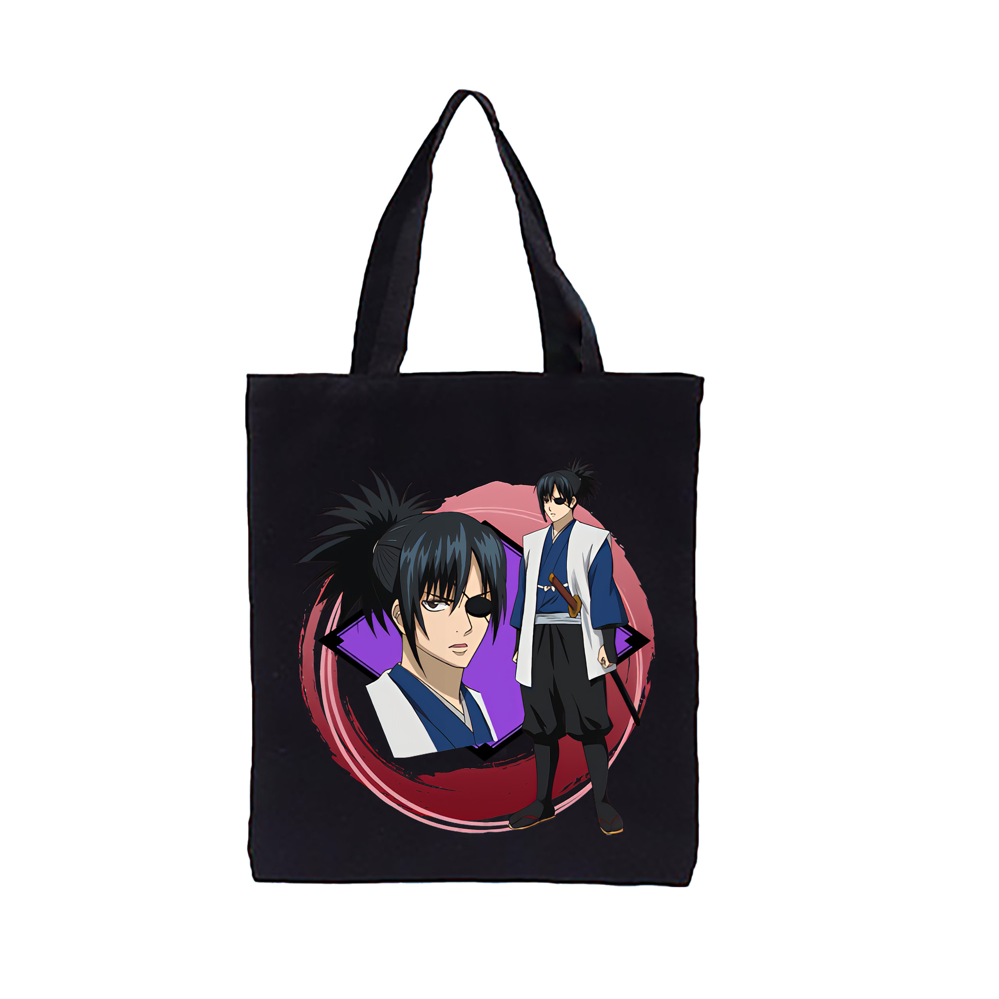 （画像用） ぎんたま 坂田銀時（さかたぎんとき） 神楽 志村新八（しむら しんぱち） GINTAMA Sakata Gintoki Kagura Shimura Shinpachi 縦型キャンバス生地手提げバッグ　トートバッグ