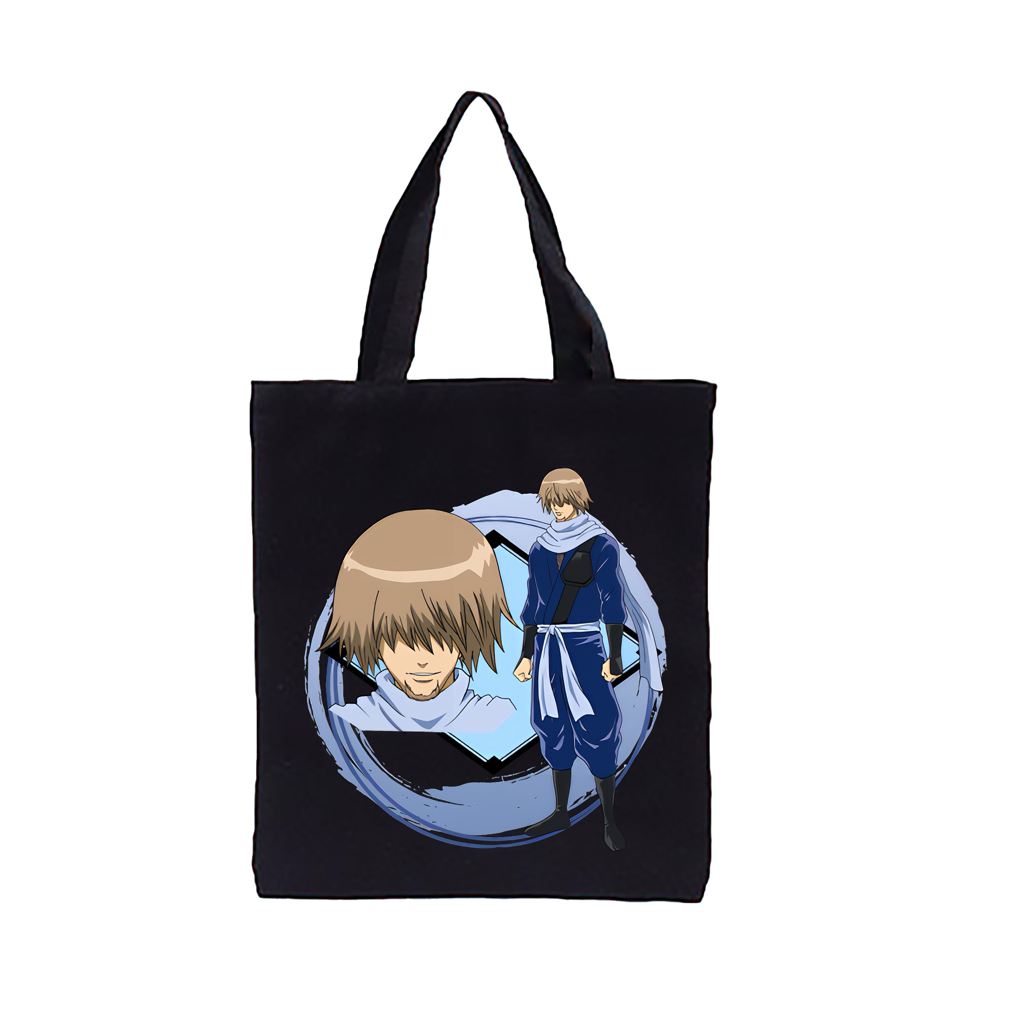 （画像用） ぎんたま 坂田銀時（さかたぎんとき） 神楽 志村新八（しむら しんぱち） GINTAMA Sakata Gintoki Kagura Shimura Shinpachi 縦型キャンバス生地手提げバッグ　トートバッグ