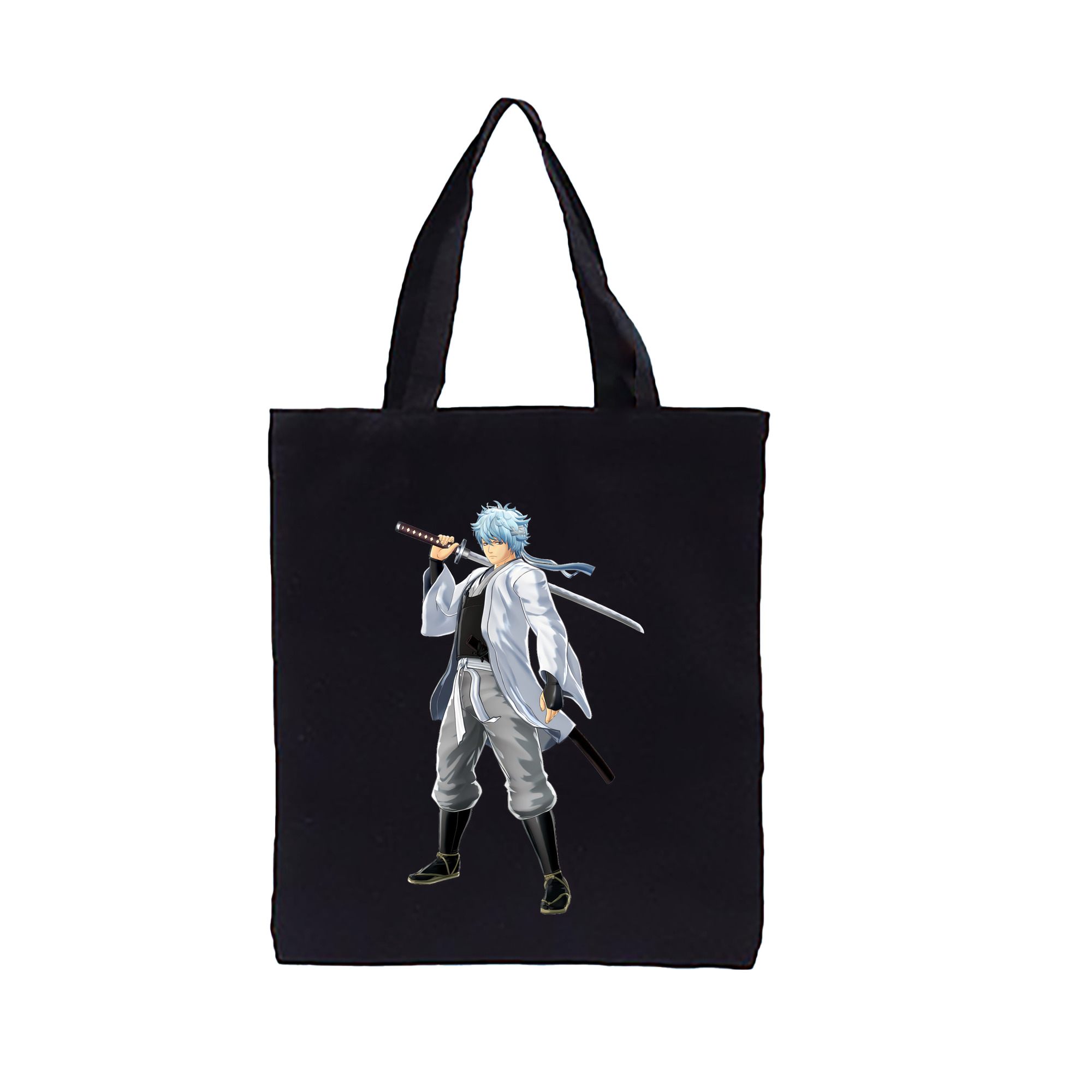 （画像用） ぎんたま 坂田銀時（さかたぎんとき） 神楽 志村新八（しむら しんぱち） GINTAMA Sakata Gintoki Kagura Shimura Shinpachi 縦型キャンバス生地手提げバッグ　トートバッグ