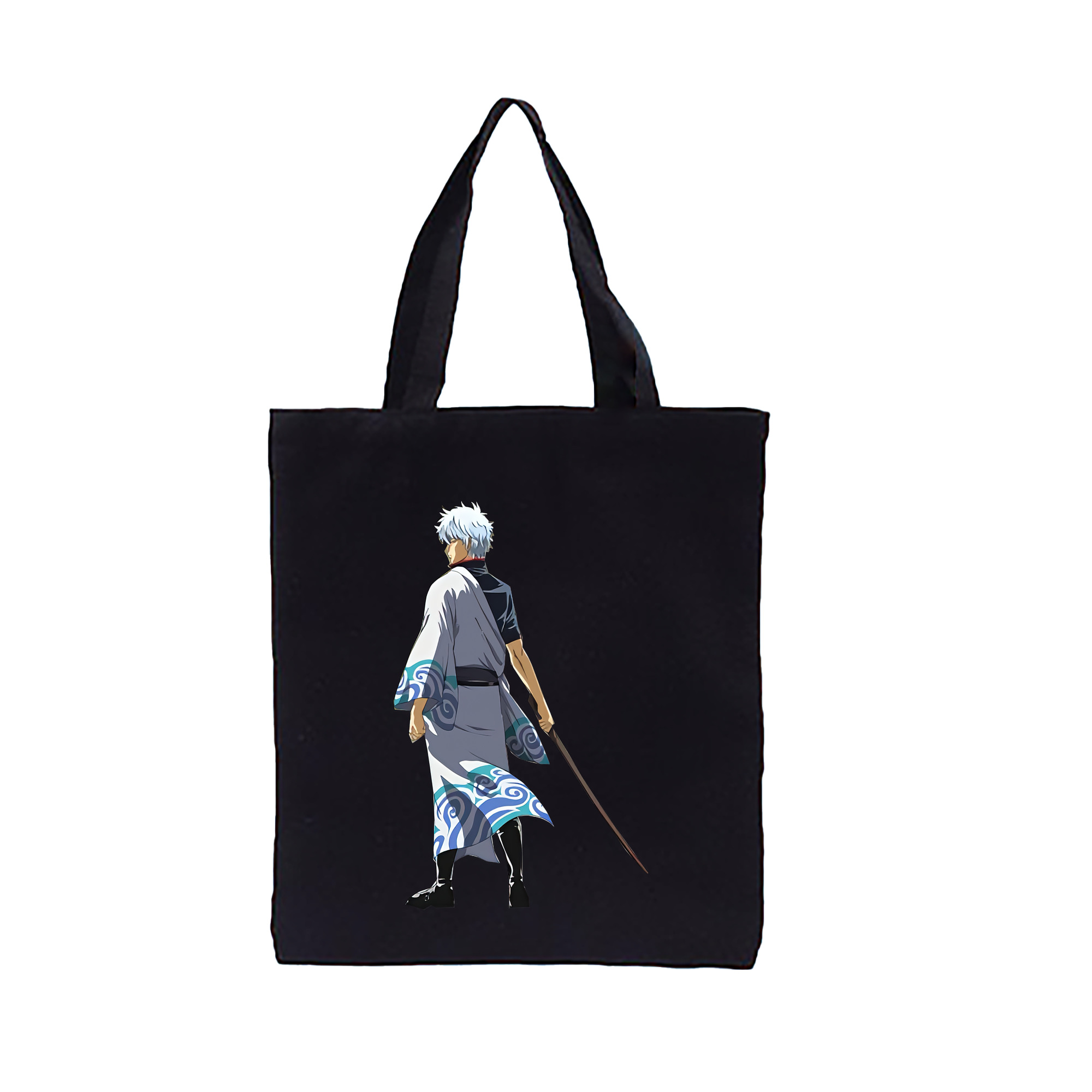 （画像用） ぎんたま 坂田銀時（さかたぎんとき） 神楽 志村新八（しむら しんぱち） GINTAMA Sakata Gintoki Kagura Shimura Shinpachi 縦型キャンバス生地手提げバッグ　トートバッグ